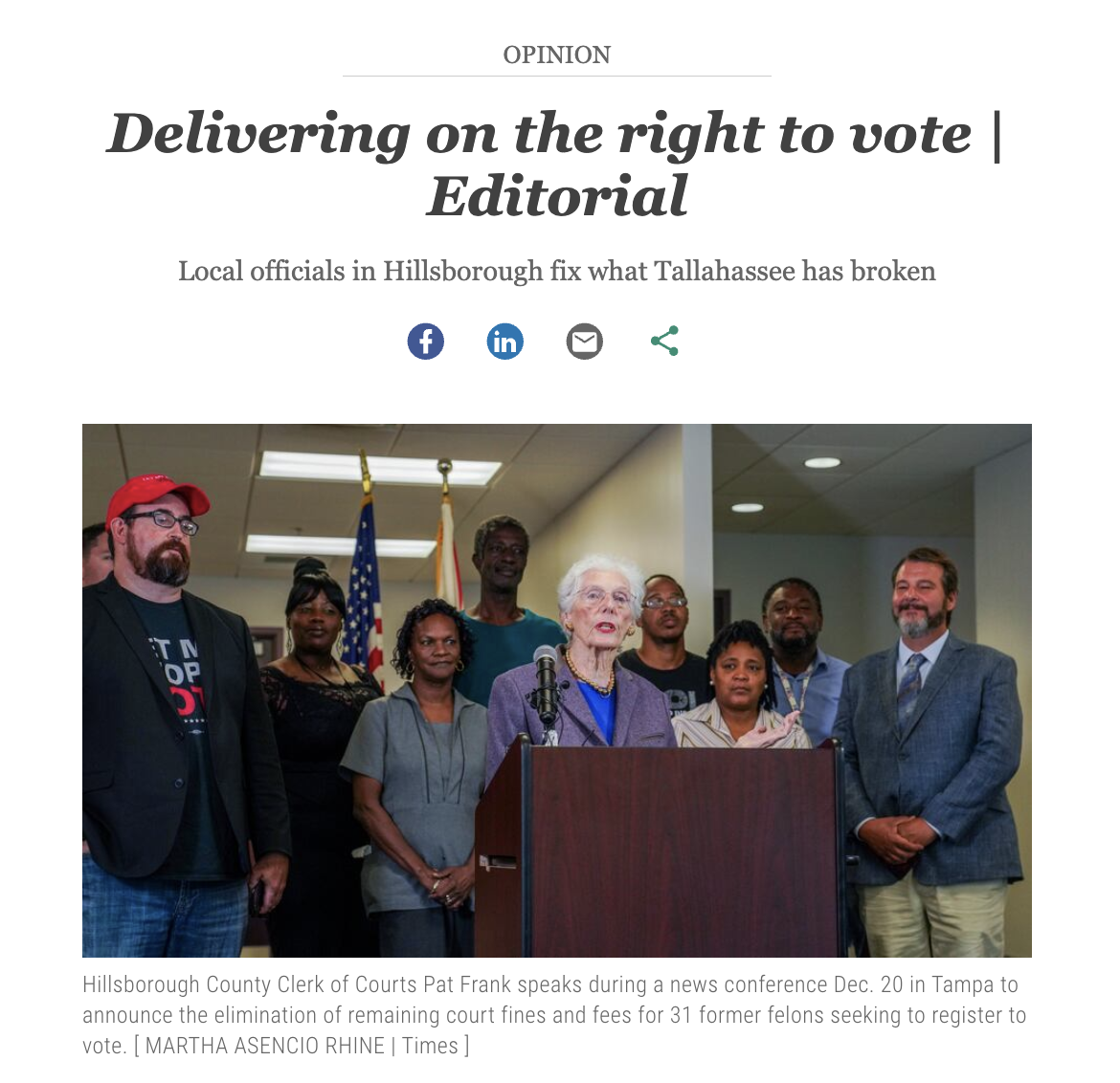 Delivering on the right to vote