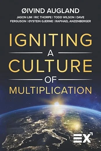 Cover of a book titled "Igniting a Culture of Multiplication" with author names, and an image of Earth from space with a sunrise.