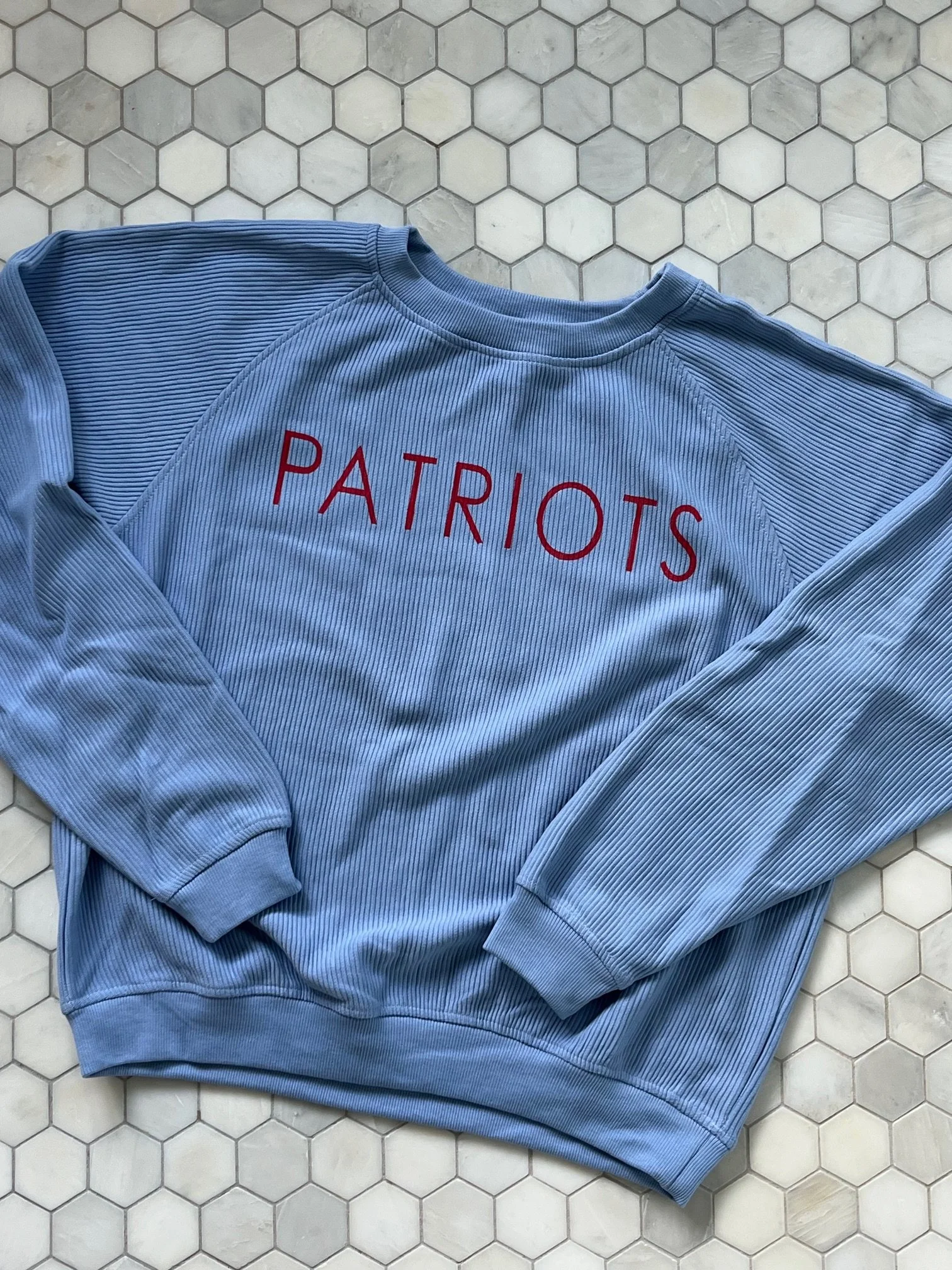 PATRIOTS Corded Crew Sweatshirt