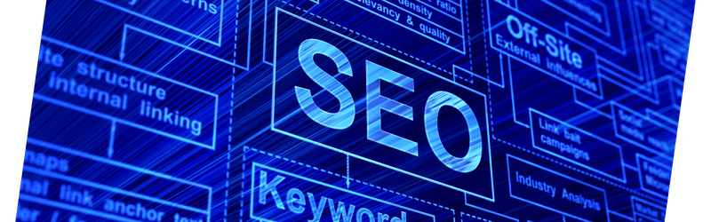 A digital topic cluster with SEO in the center