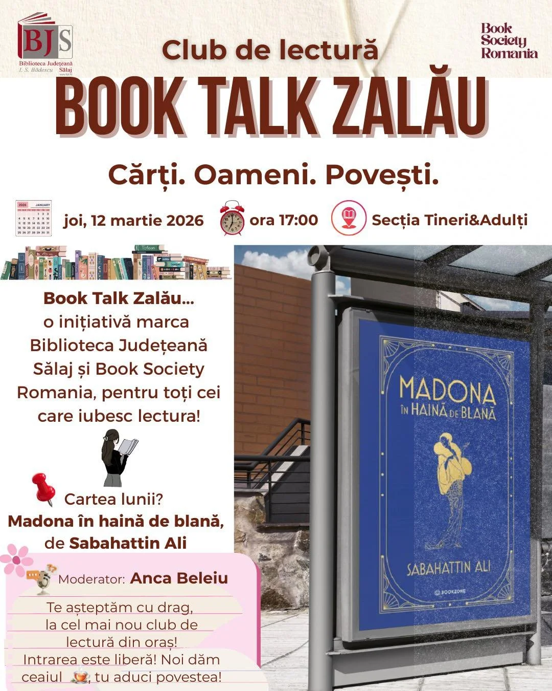 Book Talk Zalău - Madona în haină de blană