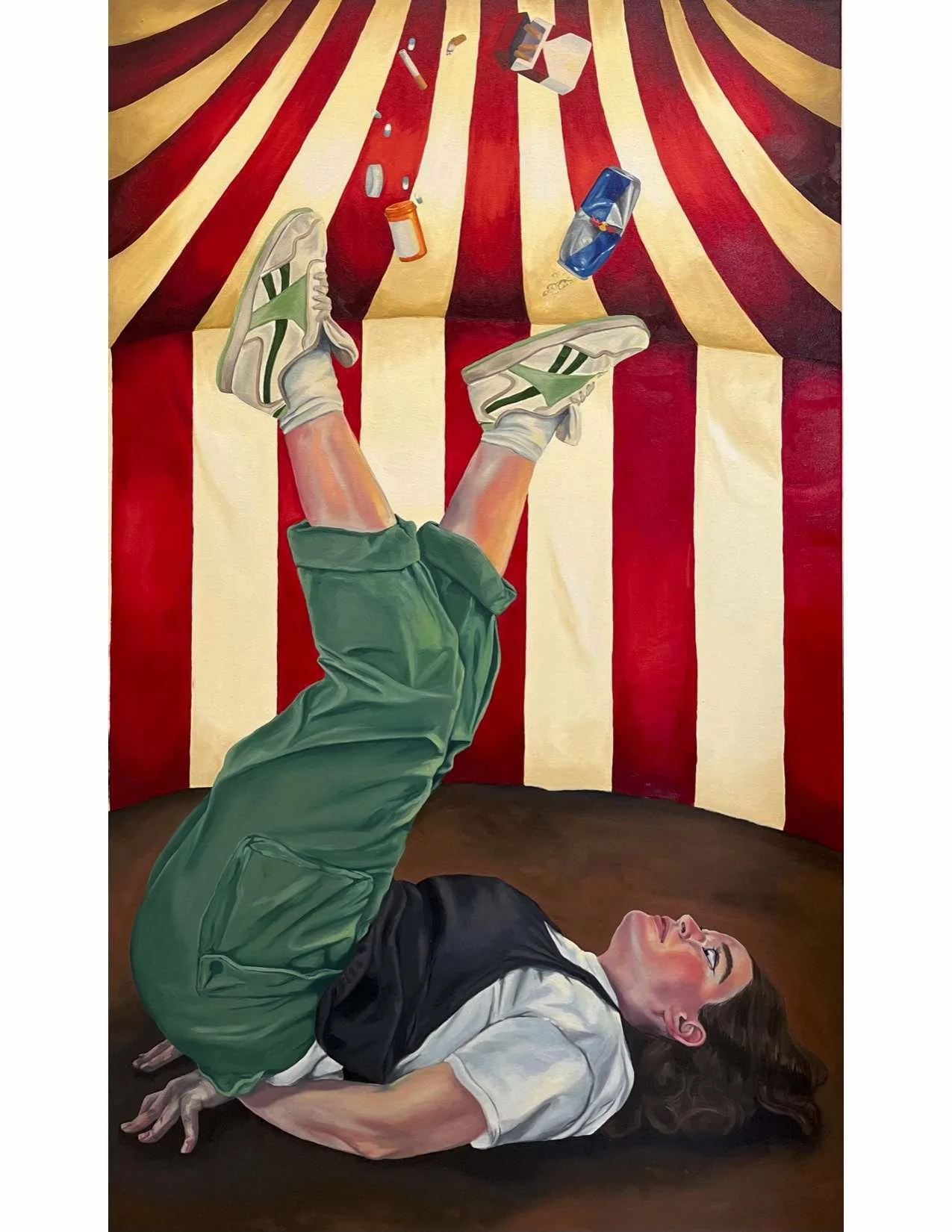 Caffeine Run,
6’ x 3’,
Oil on canvas,
2023
