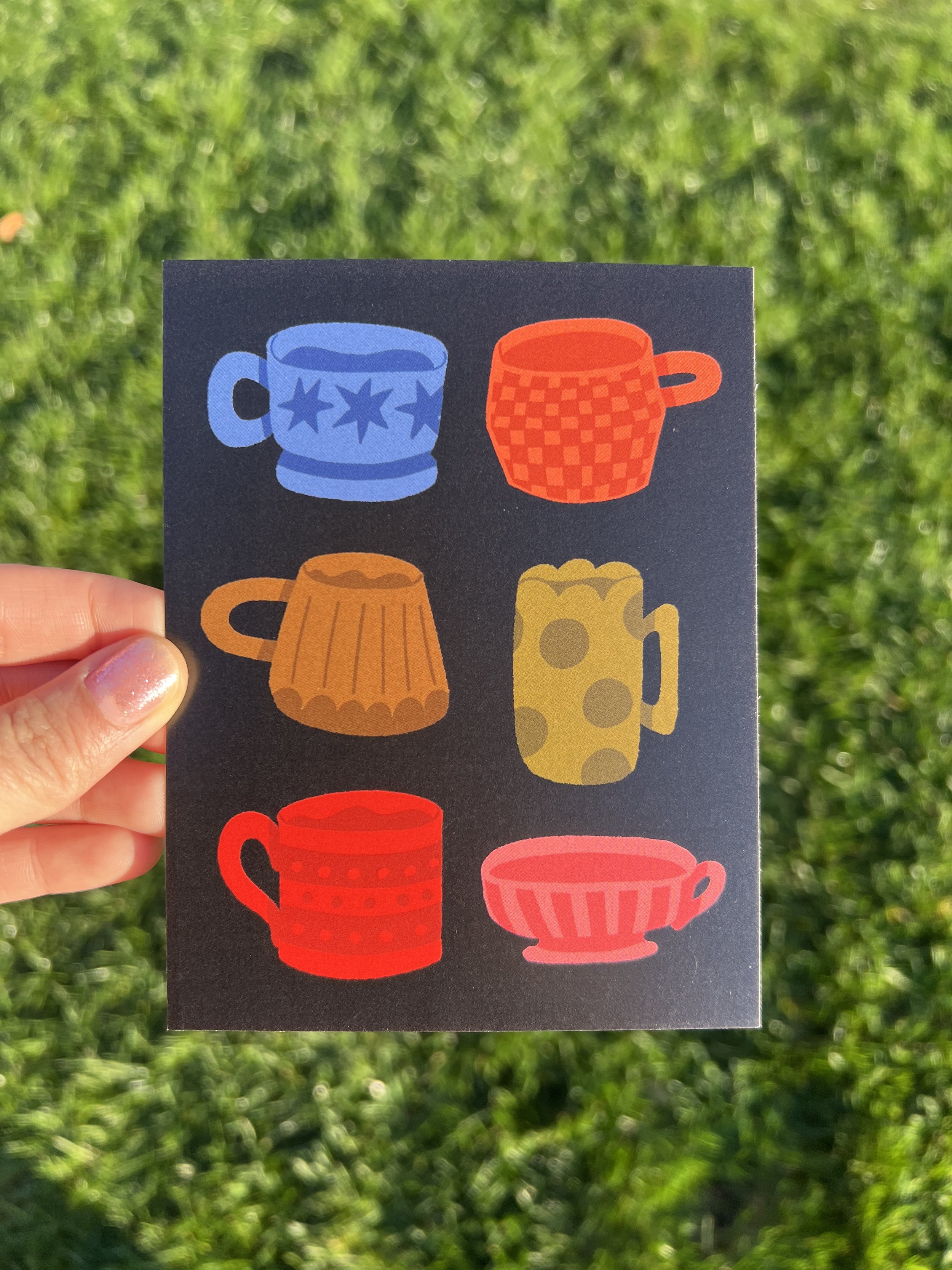 Colorful Coffee Mug Postcard