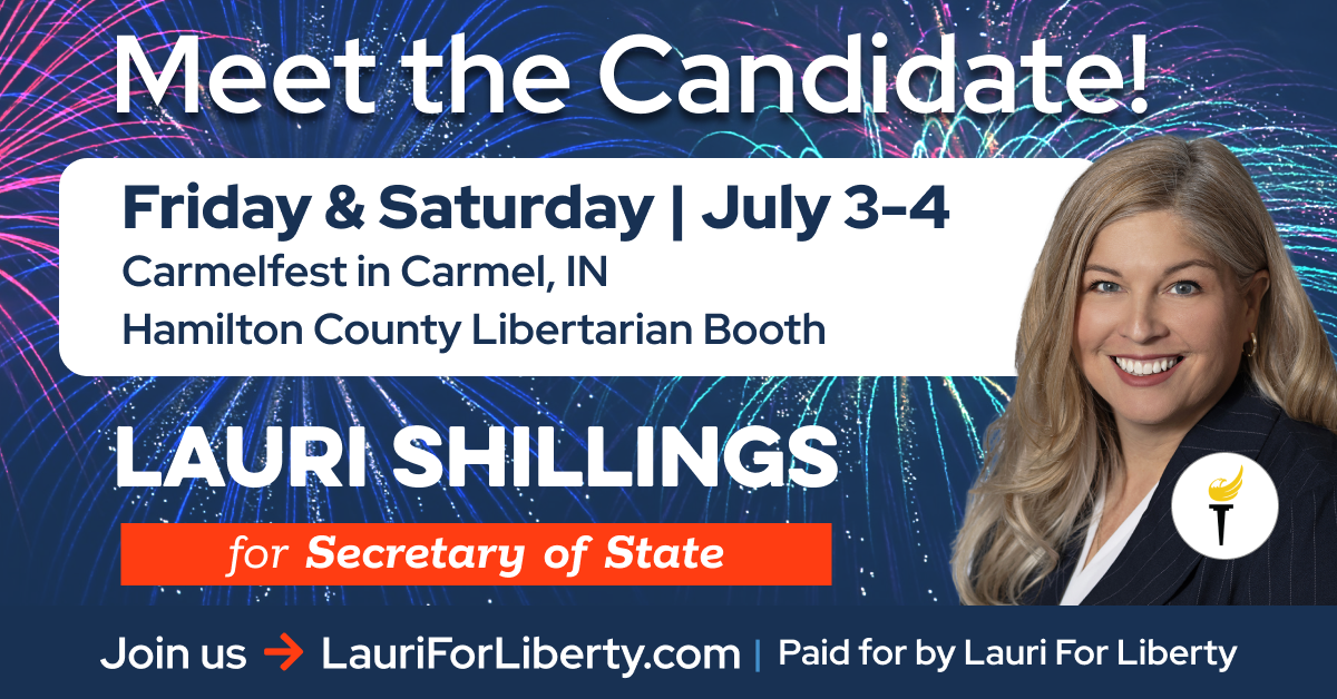 Promotional image for Lauri Shillings for Indiana Secretary of State.