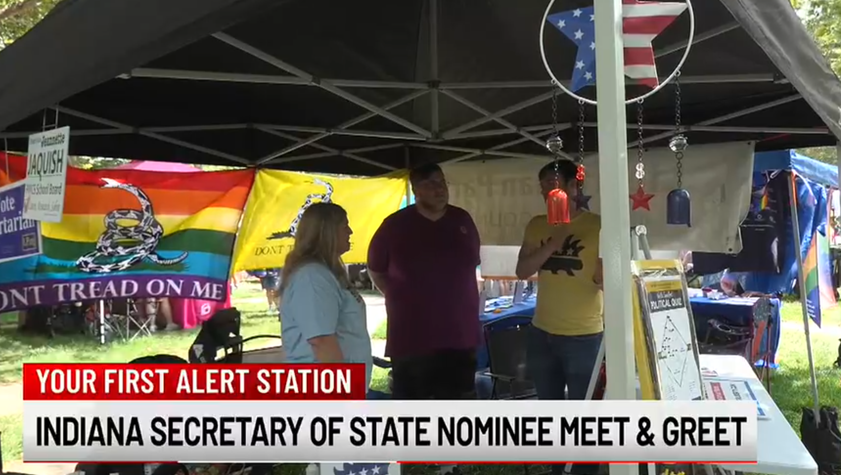 WPTA: Indiana Libertarian secretary of state candidate campaigns in Fort Wayne