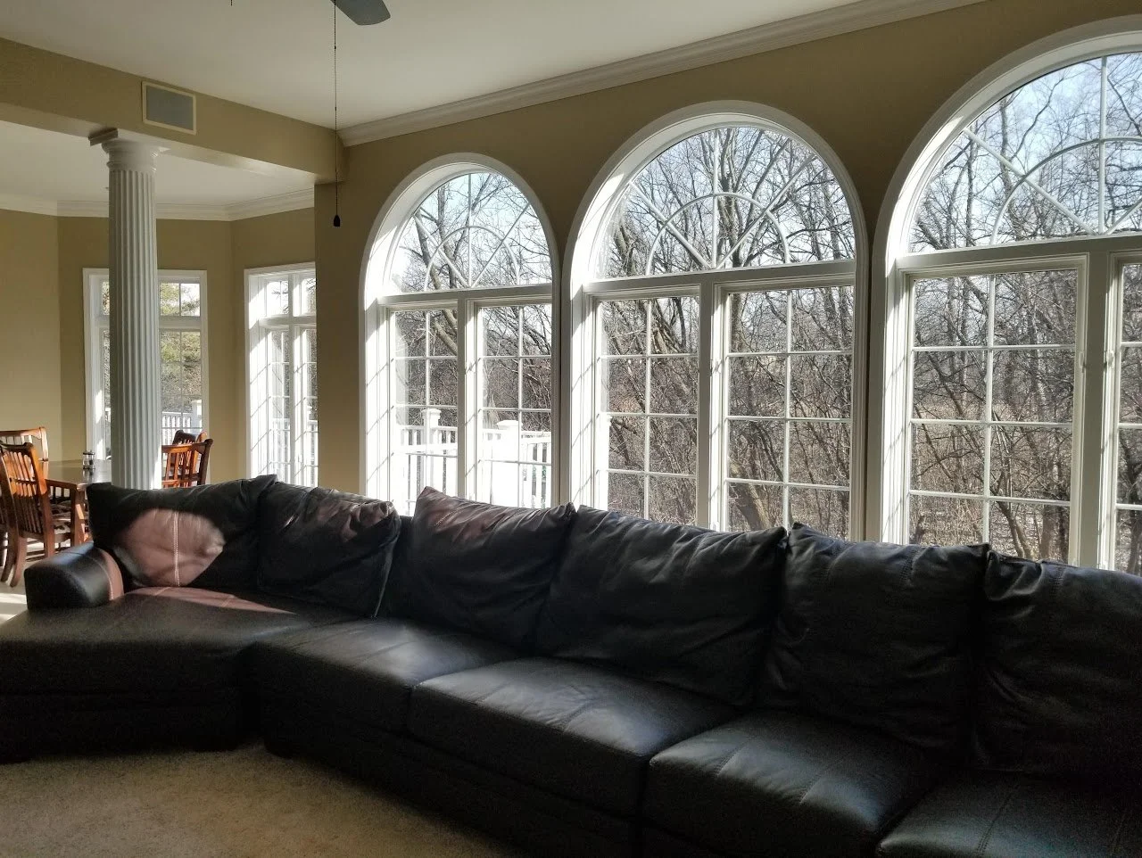 Expert Drywall Repair and Specialty Trim Painting in Hawthorn Woods | Arched Window & Column Refinishing