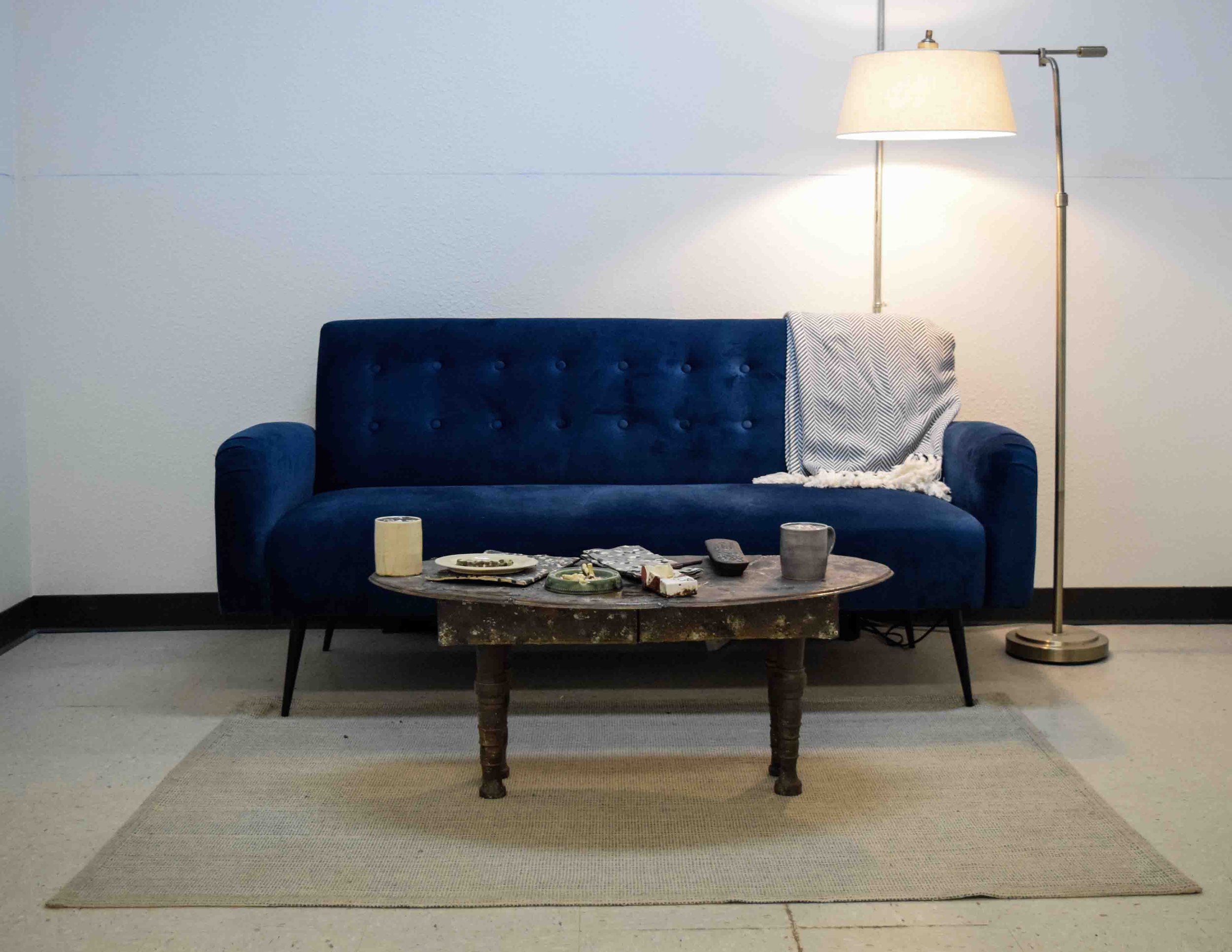 "We'll Be Right Back", Ceramic, photography, and furniture, 2025.