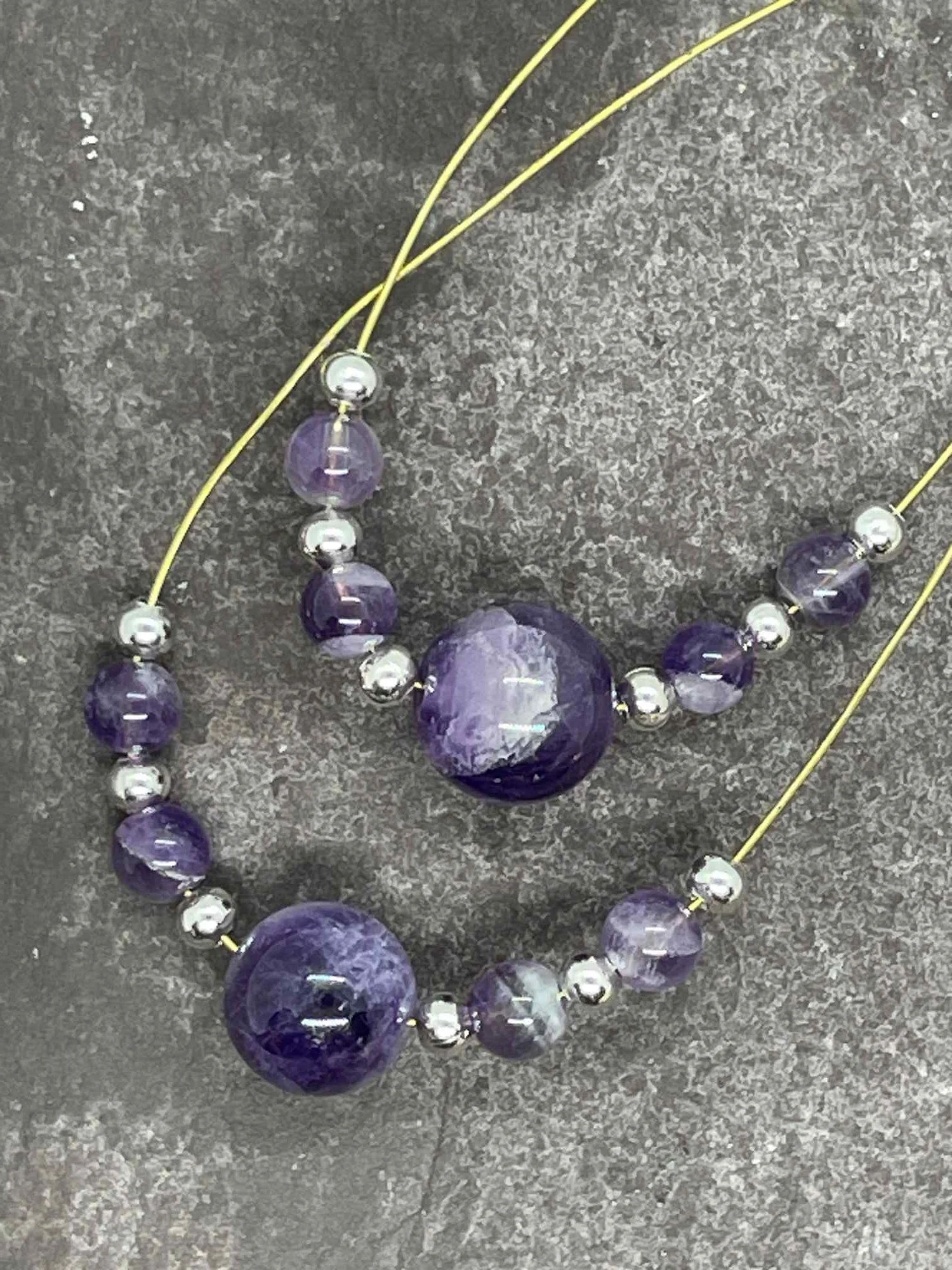 A Pair of Sage Amethyst Spangles