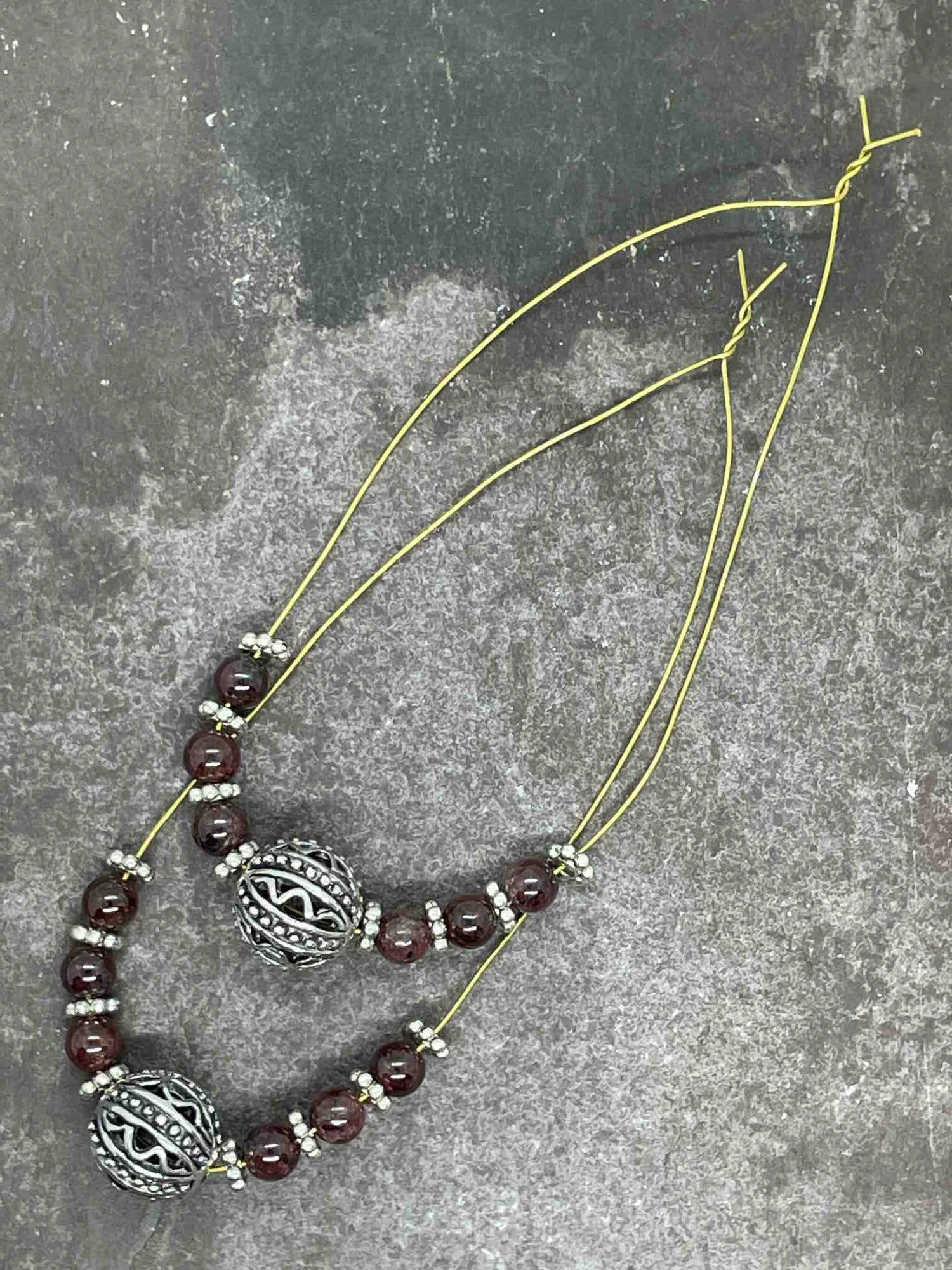 Tibetan bead with garnet spangles b.JPG