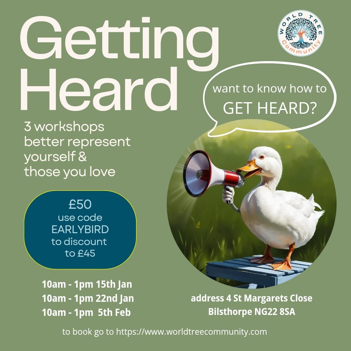 Getting Heard - 3 Workshops