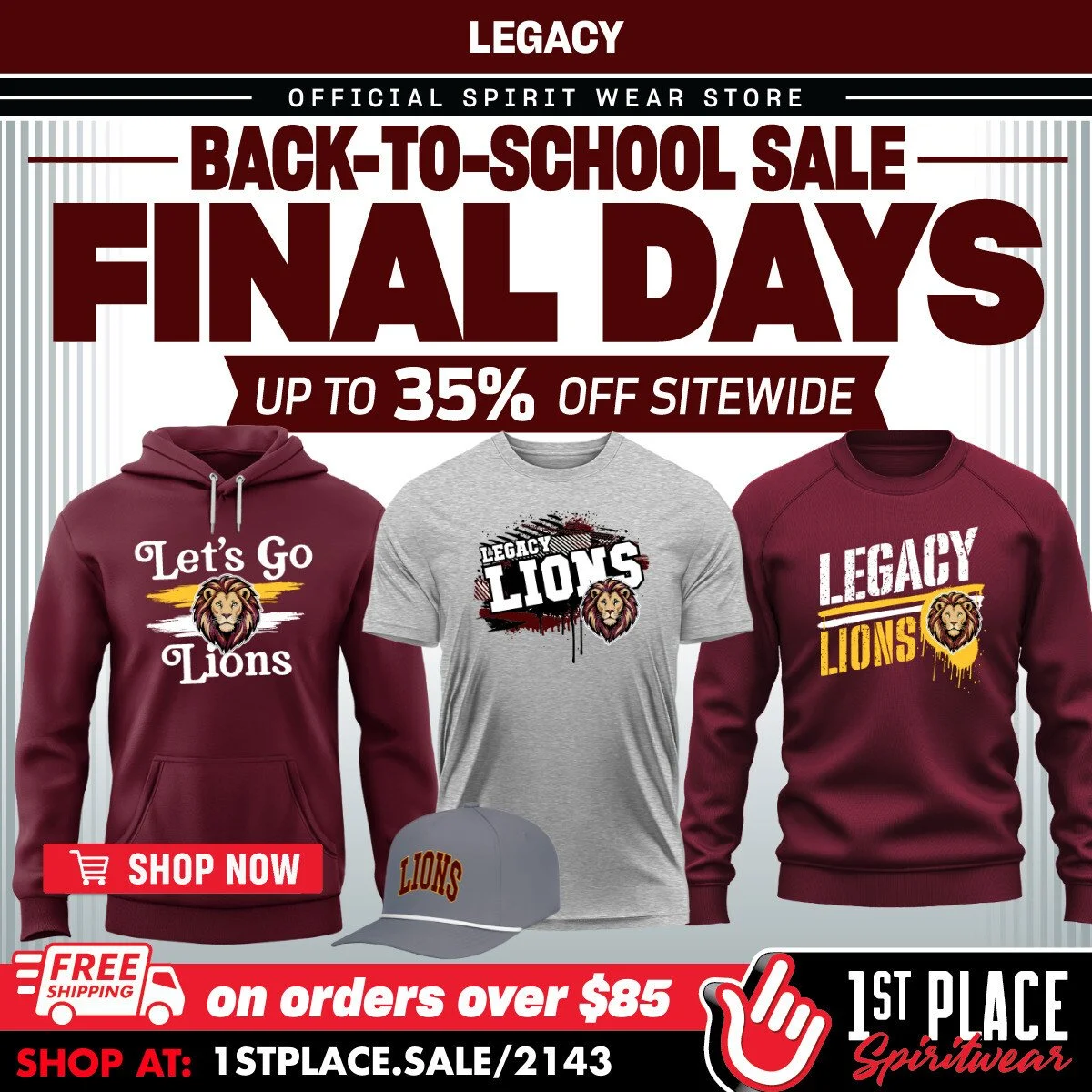 FINAL DAYS - Spiritwear Back to School Sale