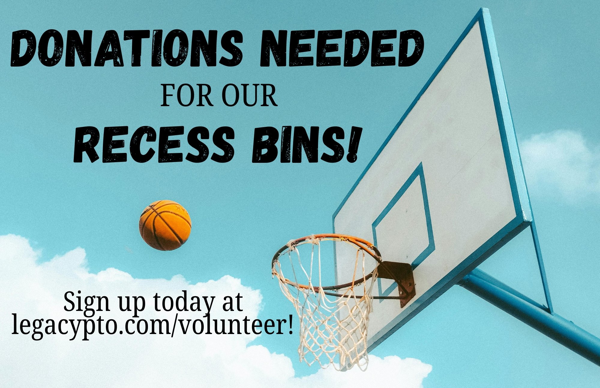 Recess Bin Donations Needed