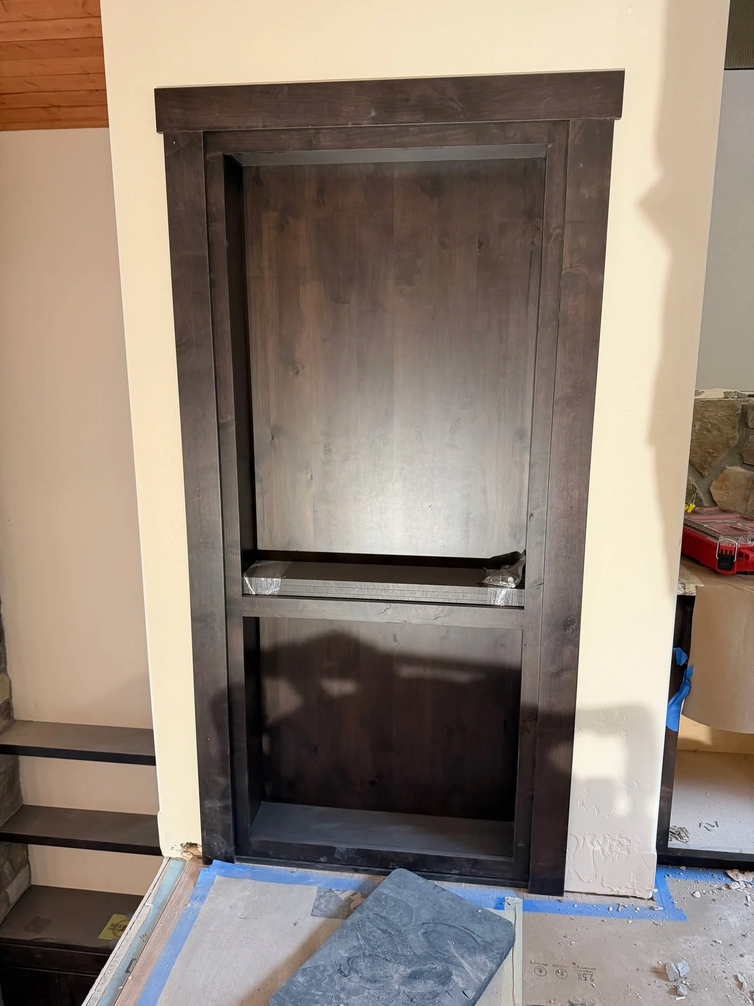 Not every door leads where you expect 👀

Custom built. Seamlessly integrated. Designed to disappear when closed and reveal a whole new space when opened.

This hidden door detail blends perfectly with the surrounding cabinetry, giving you clean line