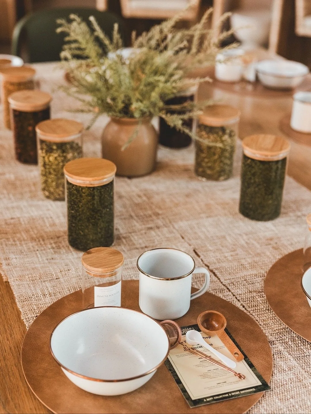 Sip into the season 🍂 
⠀⠀⠀⠀⠀⠀⠀⠀⠀
Our Fall Tea Blending experience invites you to slow down and savor custom herbal blends, crafted for warmth and balance.
⠀⠀⠀⠀⠀⠀⠀⠀⠀
Last chance to grab something from our Fall Catalogue before we officially launch th