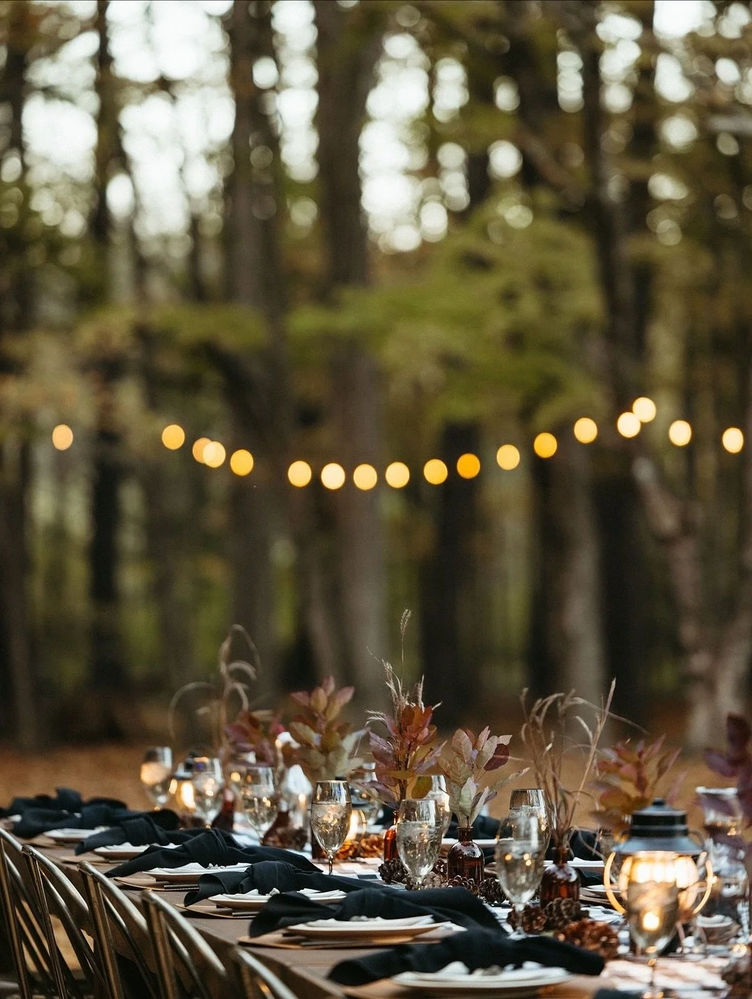 Your fall dinner inspiration starts here. 🍂
⠀⠀⠀⠀⠀⠀⠀⠀⠀
Set beneath the trees and styled by the season&mdash;
a table to gather, slow down, and savor.