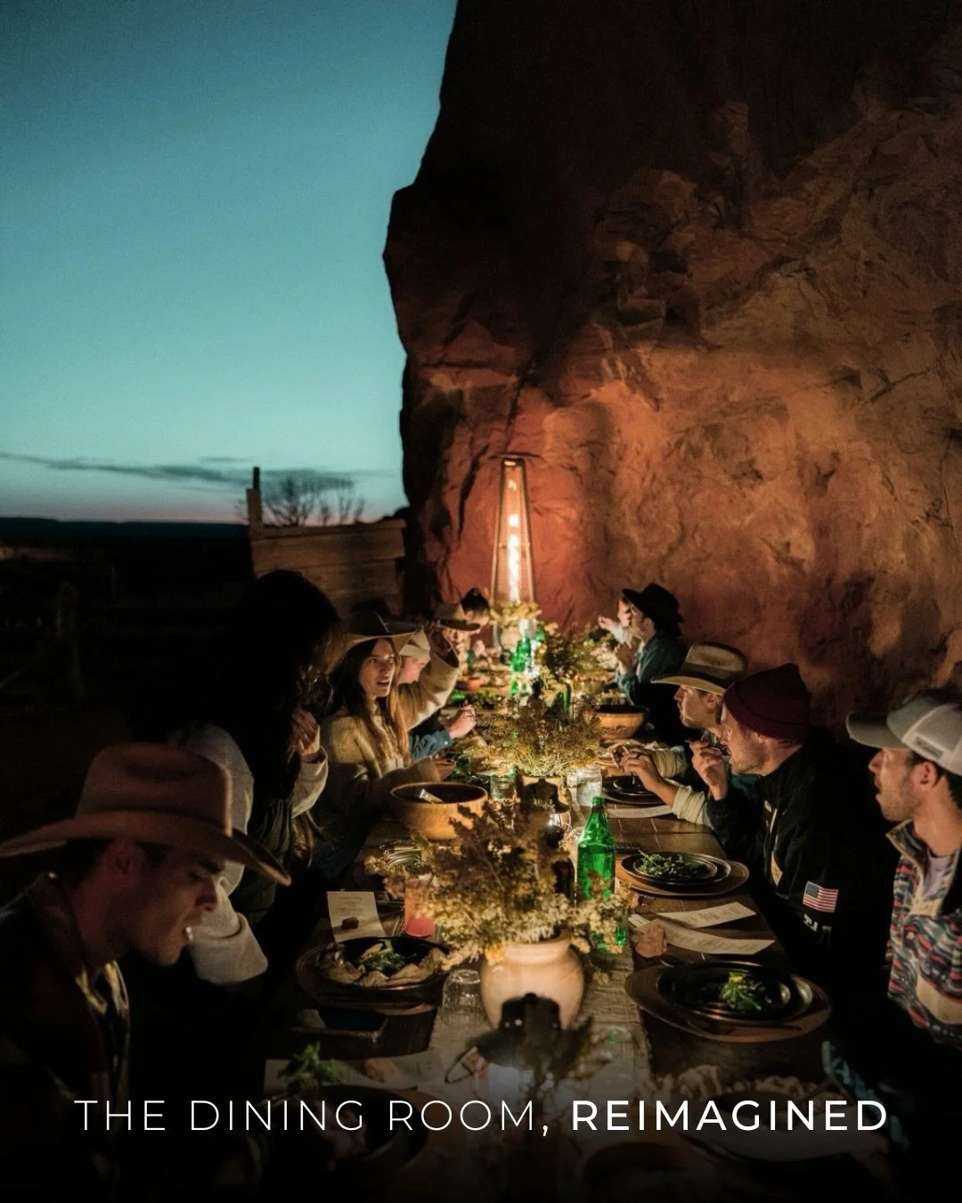 Skip the private dining room.
Take it outside.

In a cave.
By the river.
On the coast.
Beneath the redwoods.
Under the stars.

Dinner, redefined.

#outdoorexperiences #dinnerunderthestars #corporateretreat #brandactivation
