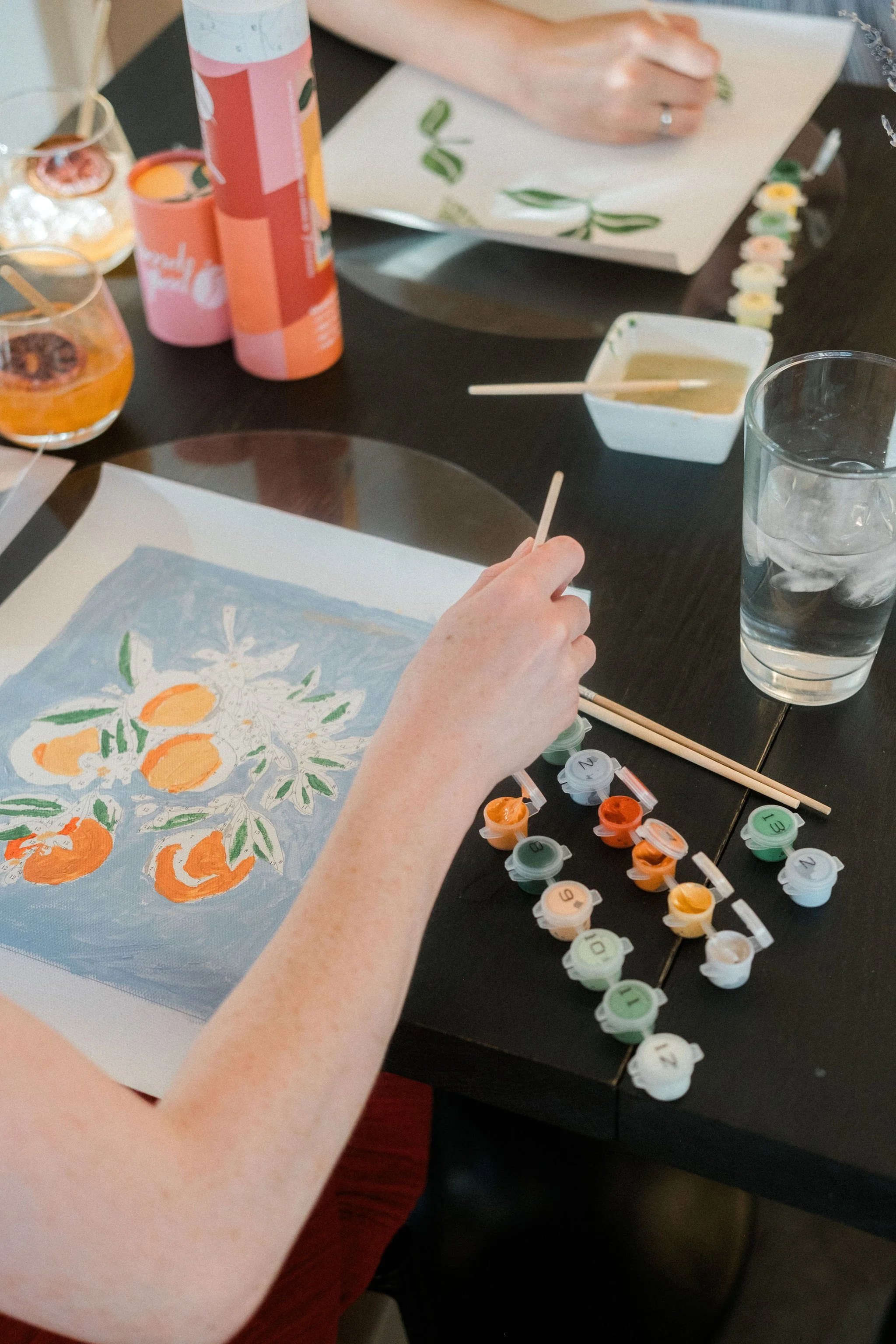 outdoor floral inspired painting workshop