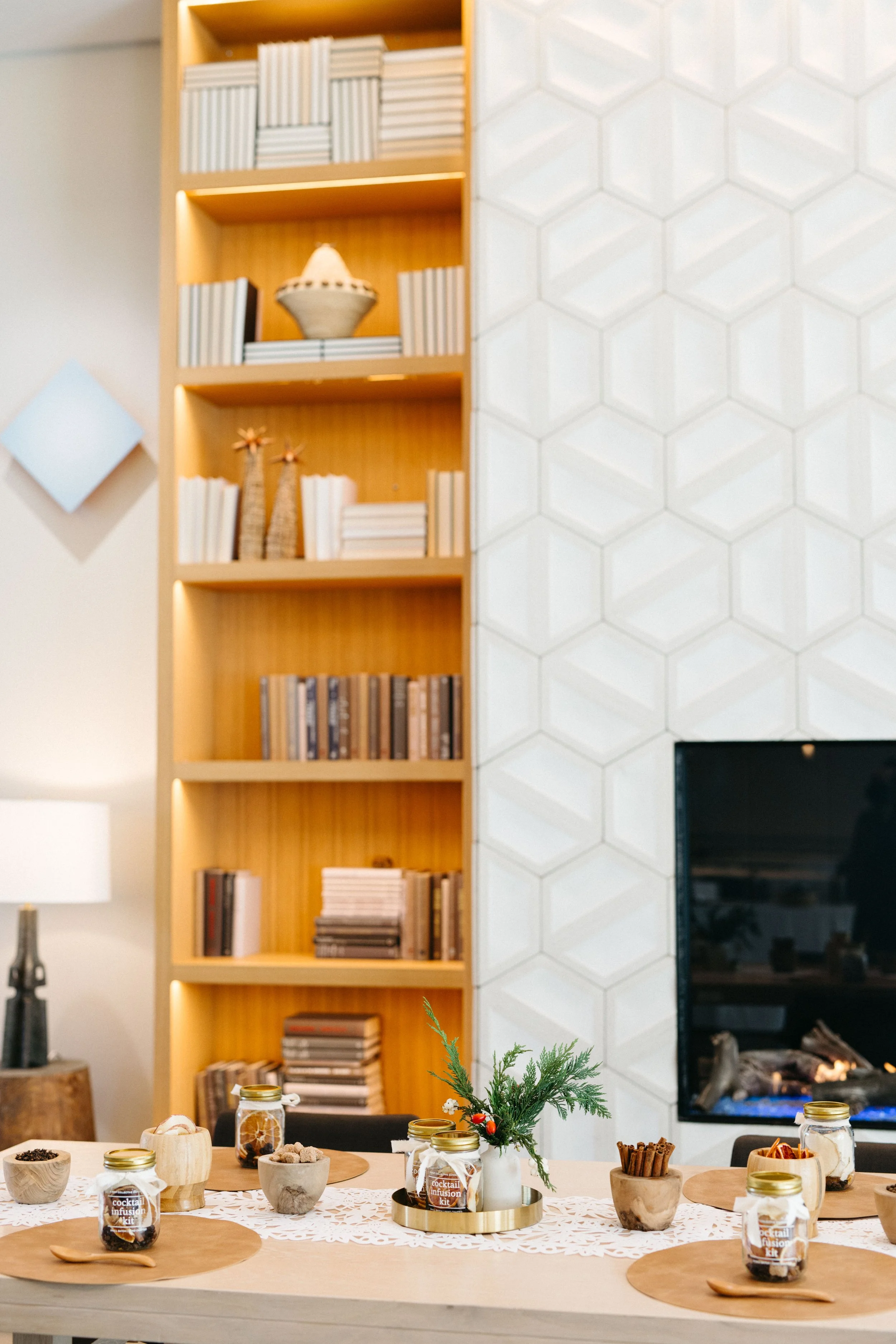 Table Set up for a Cocktail Infusion Workshop.