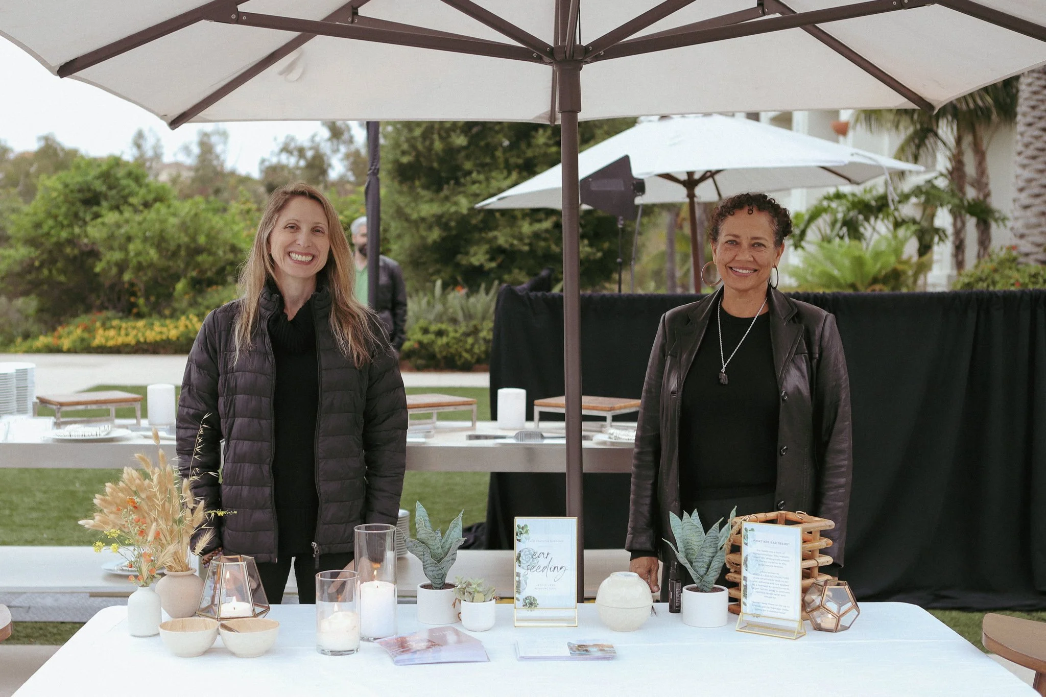 Acupuncturist at Outdoor Wellness Event