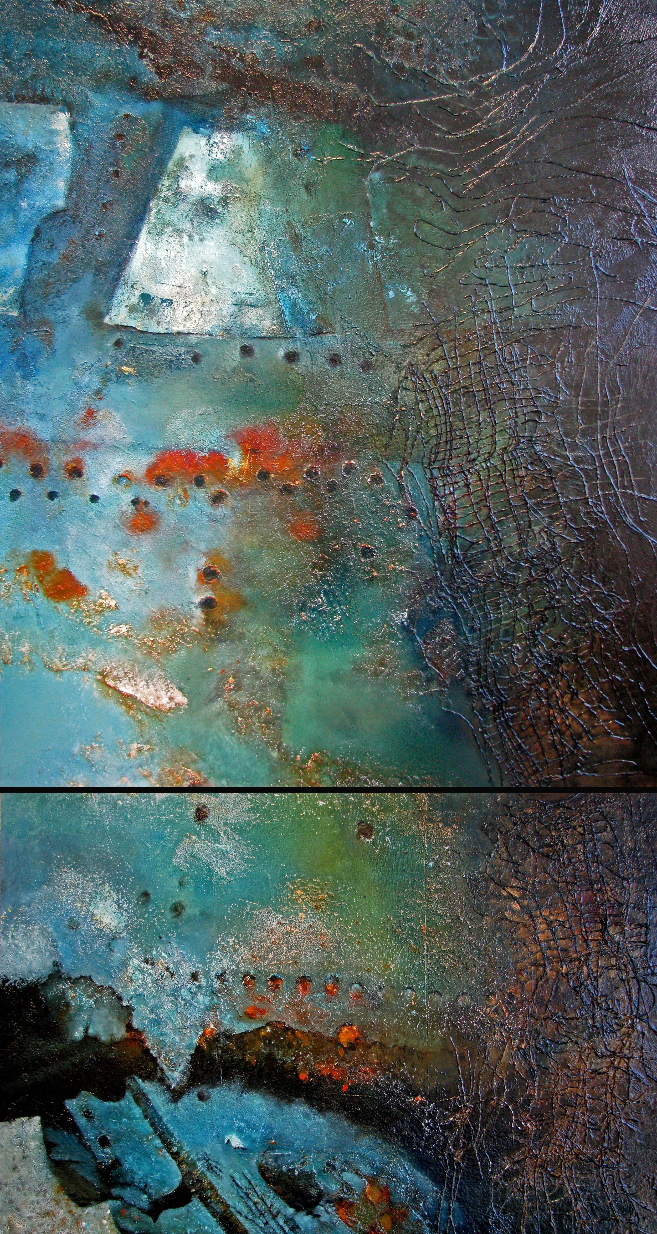 "Entropy"
2008
Diptych, 56" x 30"
Mixed media