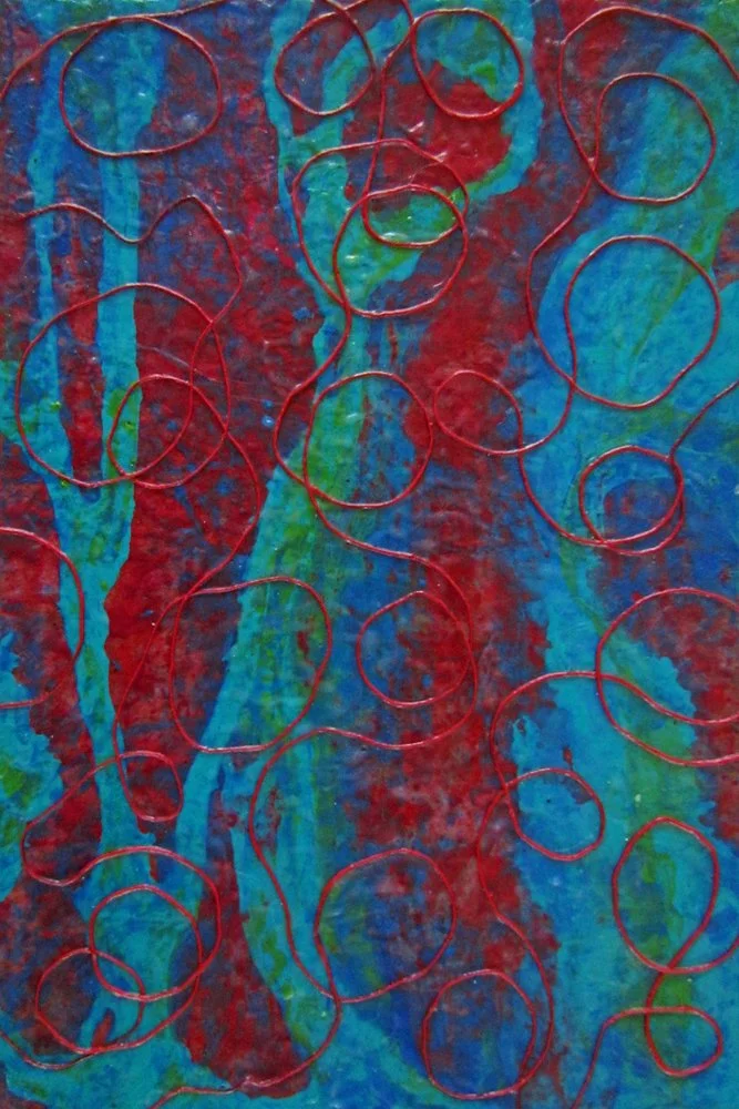 #078 Turquoise and Red