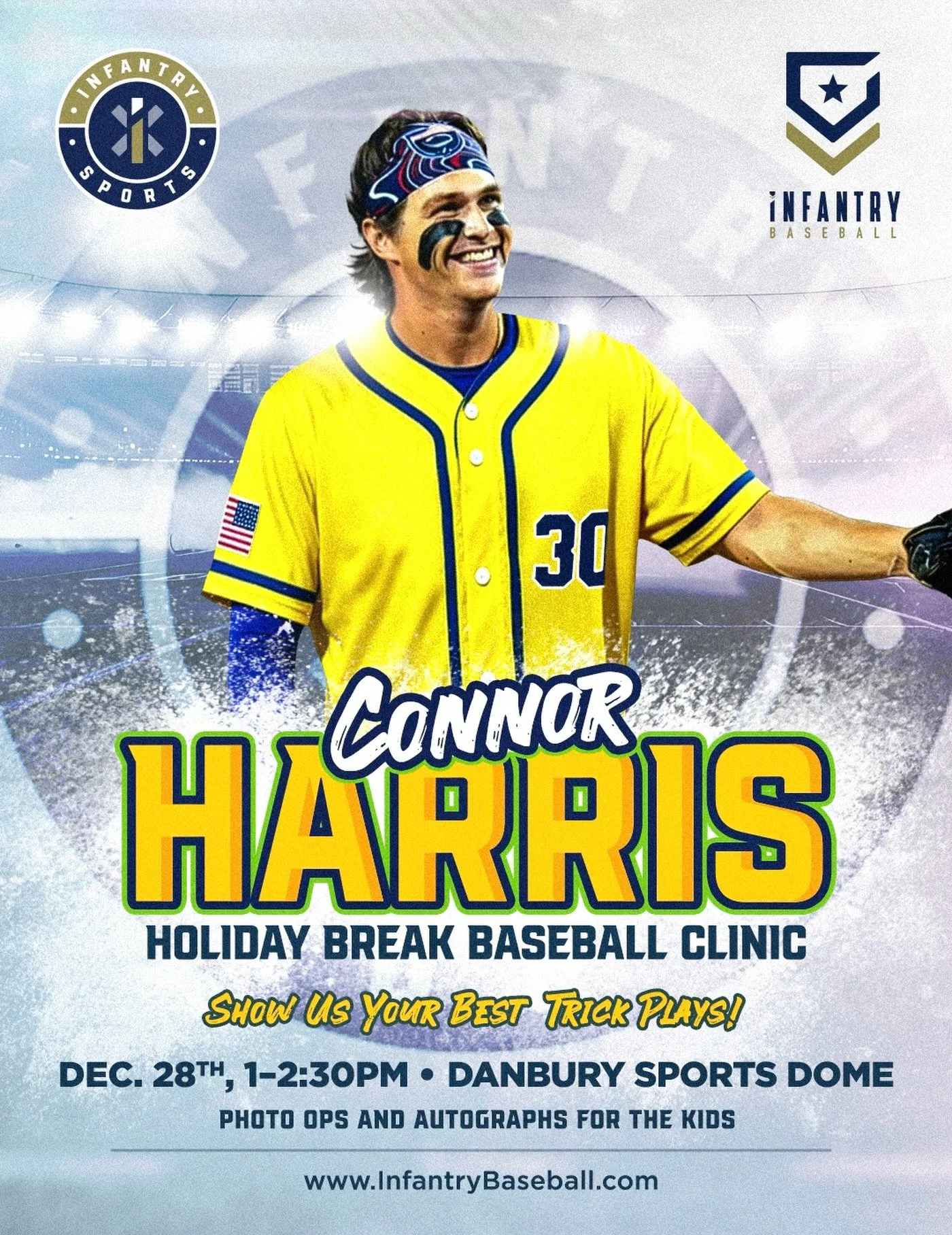Happening today! Holiday Break @connorharris30 Baseball Pop-Up Clinic! ⚾️ #weareinfantry #baseball #youthsports #infantrybaseball #connecticut
