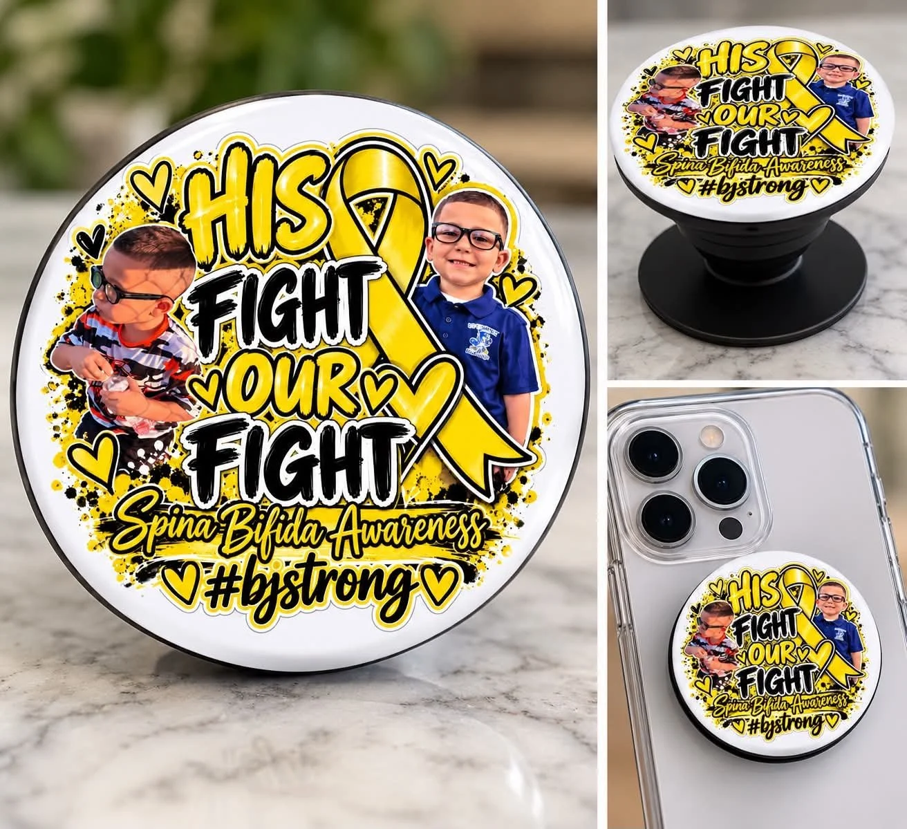 His Fight Our Fight Pop Socket