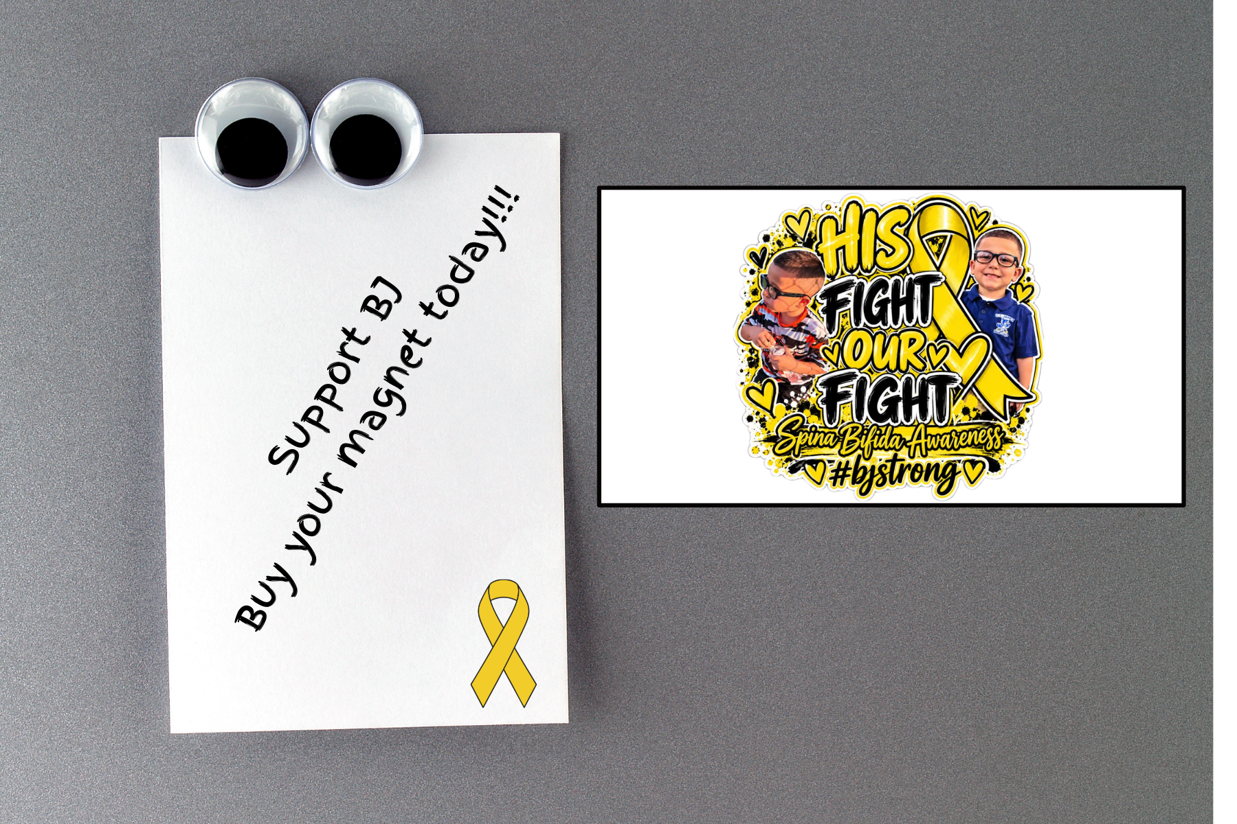 His Fight Our Fight Fridge Magnets