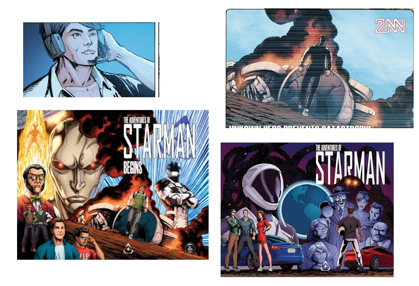 Adventures of Starman vol. 5 style references (Original art by Ronald Acosta, colors by Ross Hughes)