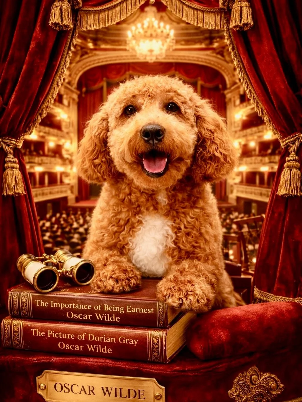 Oscar Wilde studying up after his namesake