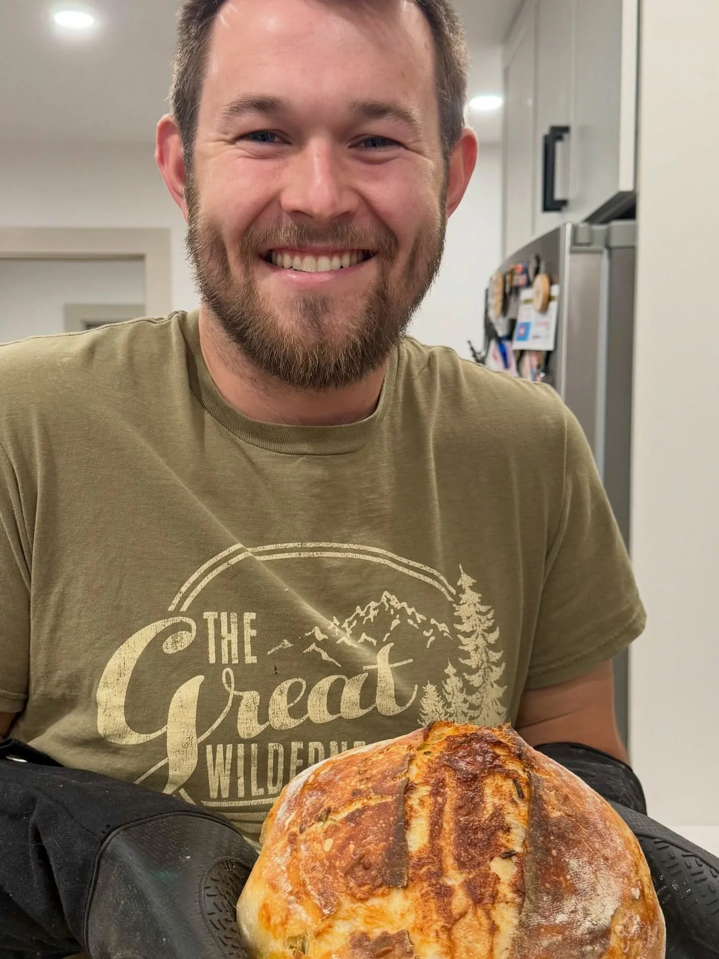 My sourdough protege slammed it! Jalapeno cheddar I believe. It took me 10 years of sourdough baking to make something as beautiful as his first loaf. 😊