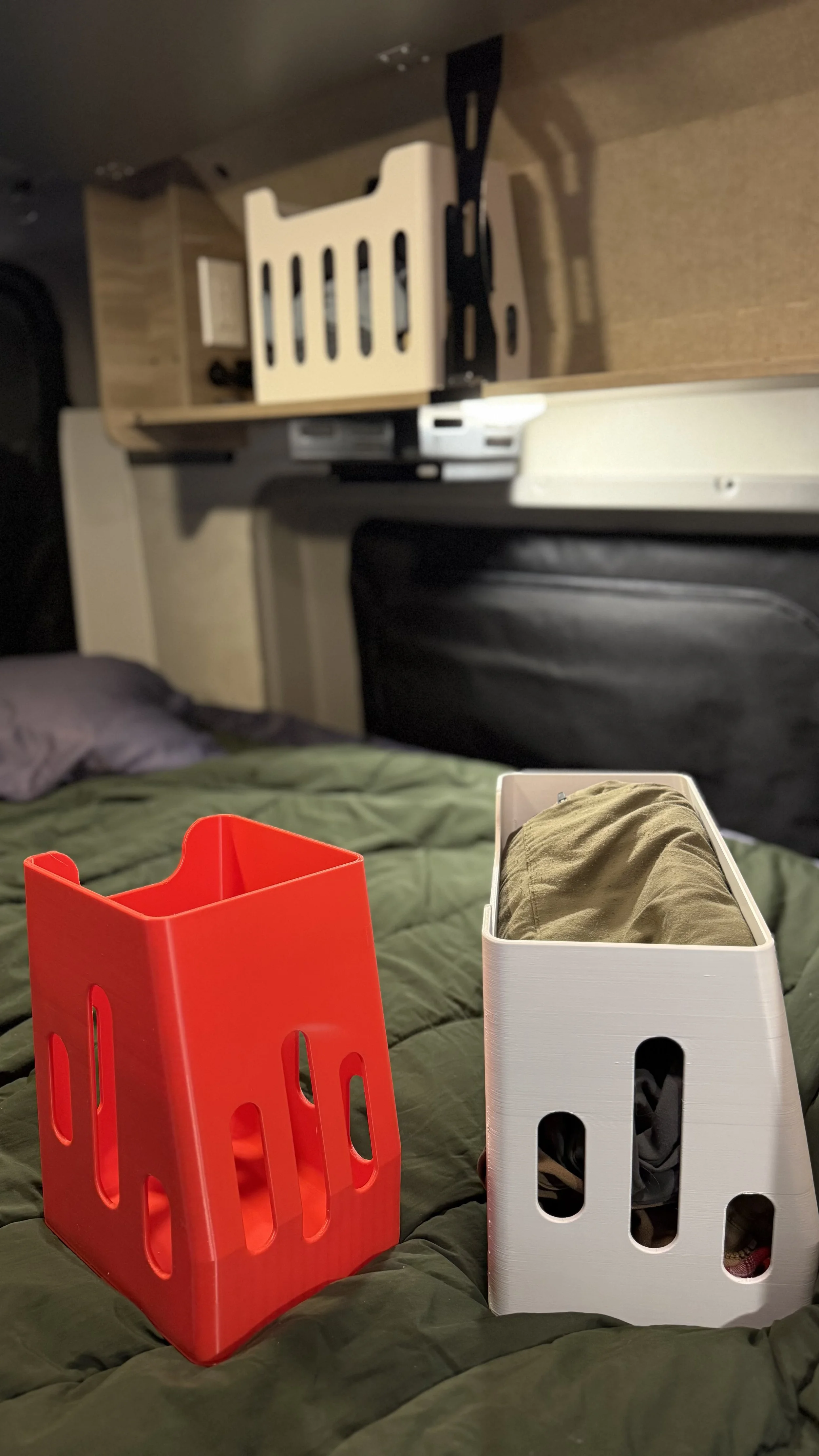 Custom Bins for Odd Shaped Cabinets