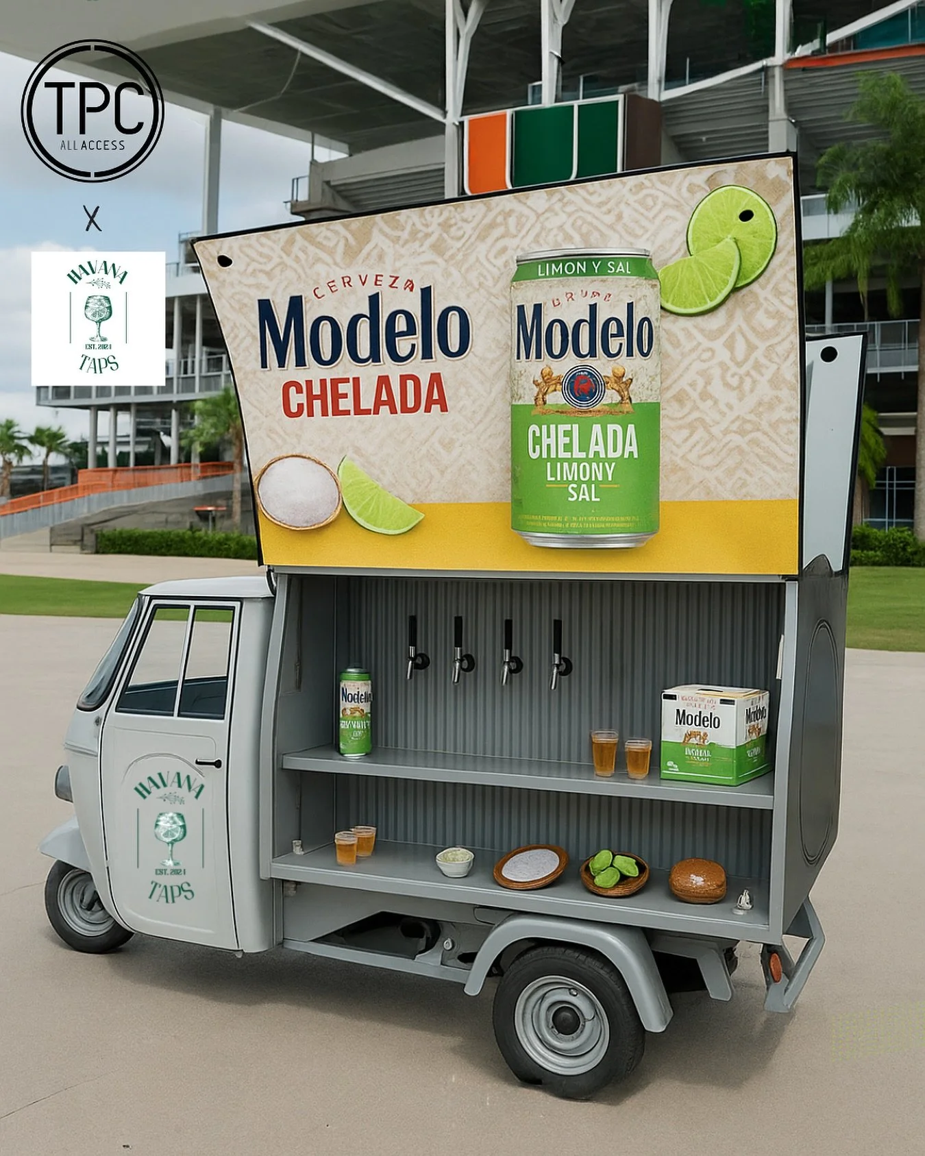 🚨 Big News 🚨
Havana Taps has officially partnered with TPC All Access and Modelo to bring you the refreshing Modelo Chelada Lim&oacute;n y Sal 🍋🧂

Catch us at the University of Miami football games this season! 🏈
📍 Hard Rock Stadium
📅 First ga