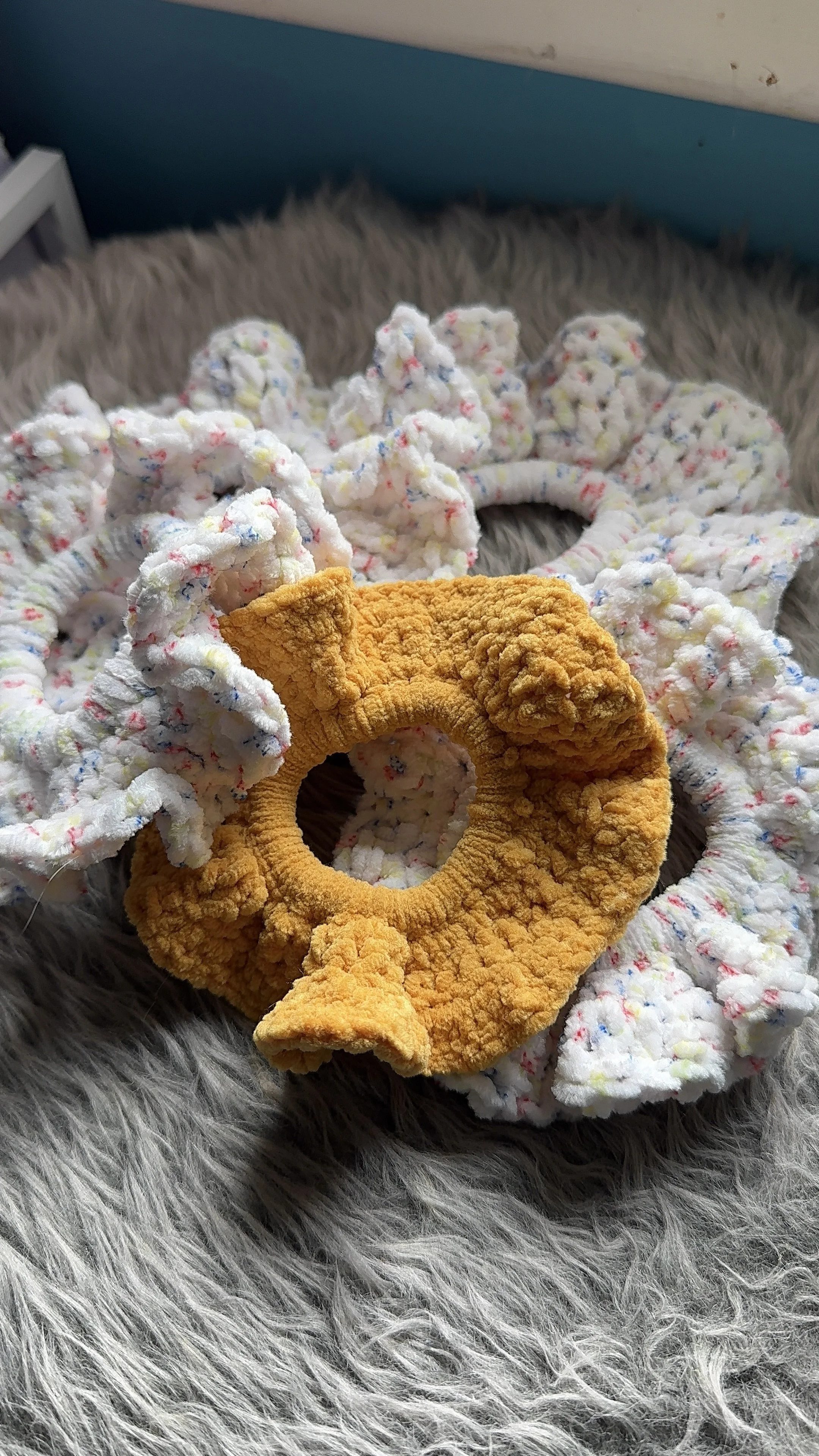 Hand crochet scrunchie in one color