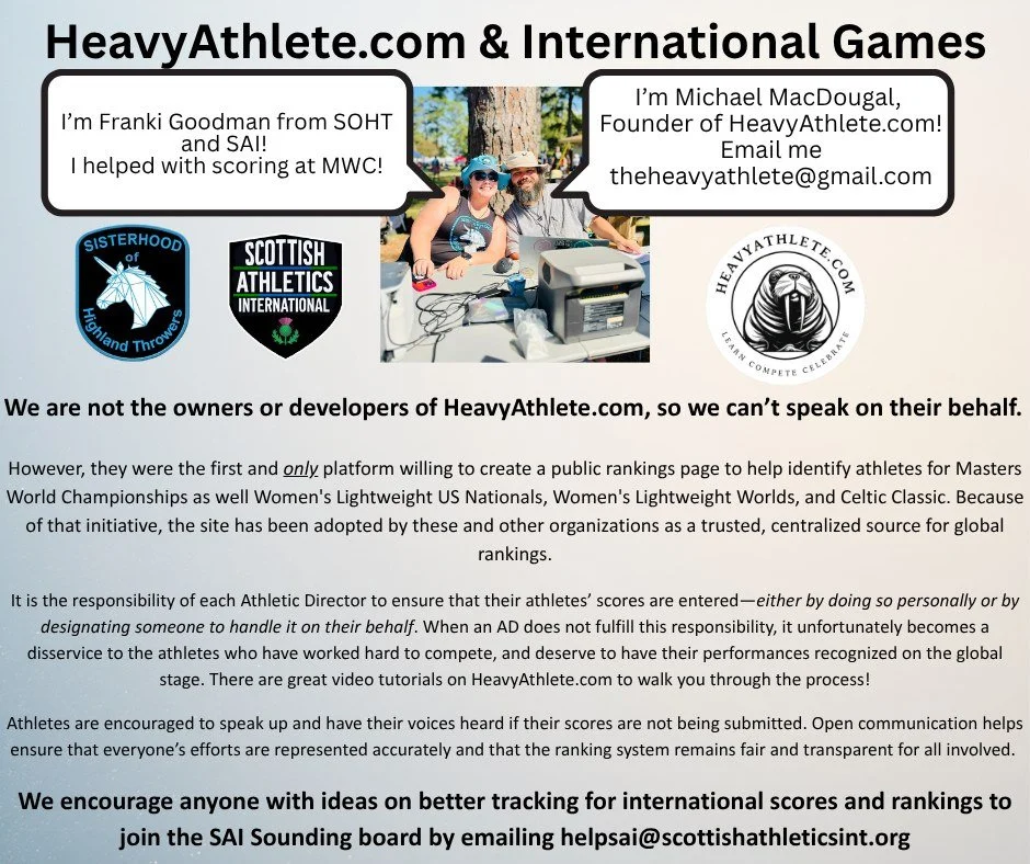 With our recent post about how to qualify for MWC, we've had a lot of feedback about how to rank and include more international athletes. We hear you, and want your help for better solutions,  so please sign up for the Sounding Board at  helpsai@scot