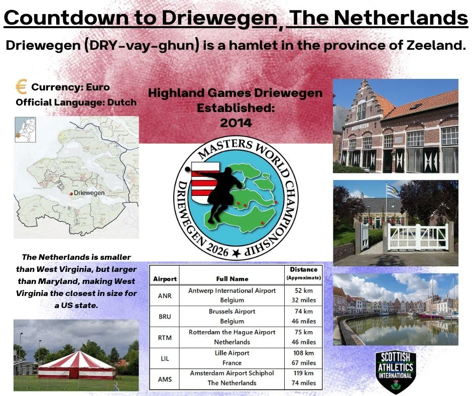 There are only 300 days until Masters World Championships 2026! Have you started training to qualify yet? Today, we wanted to tell you a little bit about our host town, Driewegen, and The Netherlands!
 #MWC2026 #driewegenzeeland #mastersworldchampion