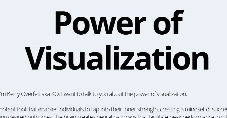 New blog post on our website written by the Legend Kerry Overfelt. 

https://www.scottishathleticsint.org/blog/power-of-visualization