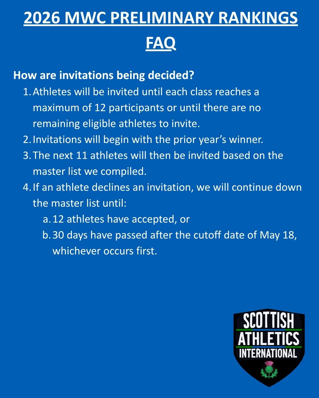 We've had a lot of questions about the rankings lists, so we've put together a list of the most frequently asked questions.