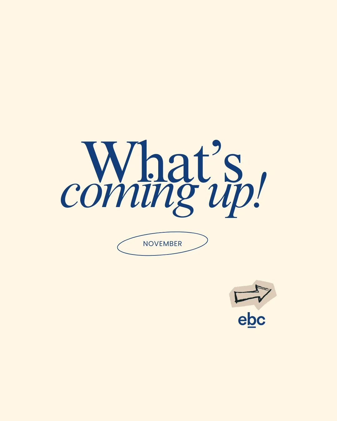 You can feel it in the air &mdash; Mariah Carey&rsquo;s thawing and November&rsquo;s rolling in! ⁠
⁠
Don&rsquo;t miss the chance to take a study break and lean into the joy of Christian community this month! If you're a current EBC student, make sure