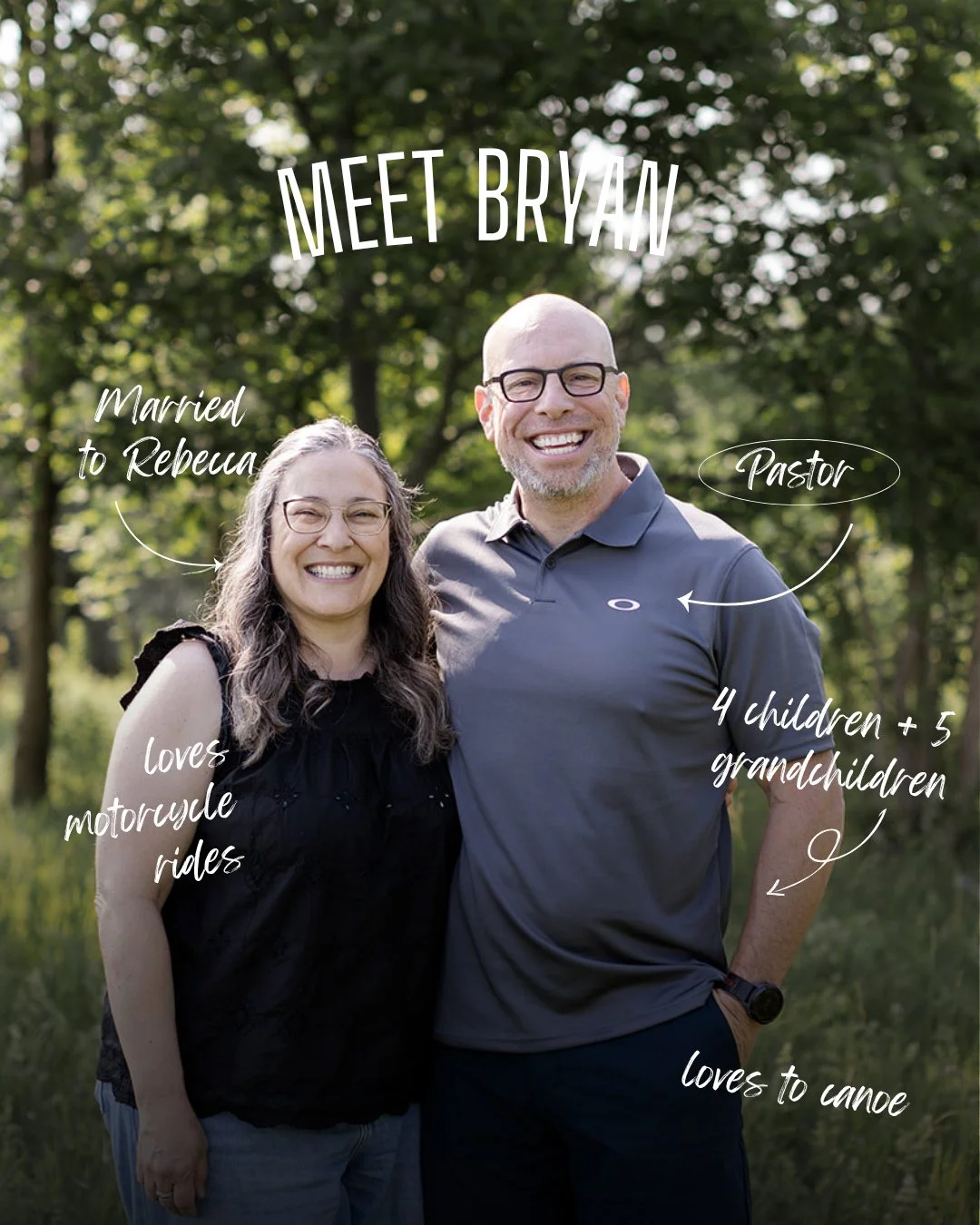 Meet Bryan! 🛶⁠
⁠
We're thrilled to have Pastor Bryan Ferguson instruct Pastoral and Self- Care: The Heart and Skill of Shepherding Well with us this winter. Bryan has been married to Rebecca for 31 years, has four children, and five grandchildren! H