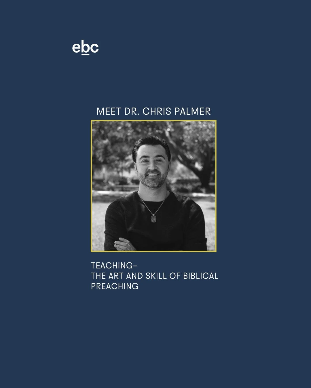Meet Dr. Chris Palmer!⁠
⁠
Coming in from the sunny south, 9x author and Dean at Southeastern University, Dr. Chris is here to teach &quot;Homiletics: The Art and Skill of Biblical Preaching.&quot; Whether you&rsquo;re a pastor sharpening your craft o