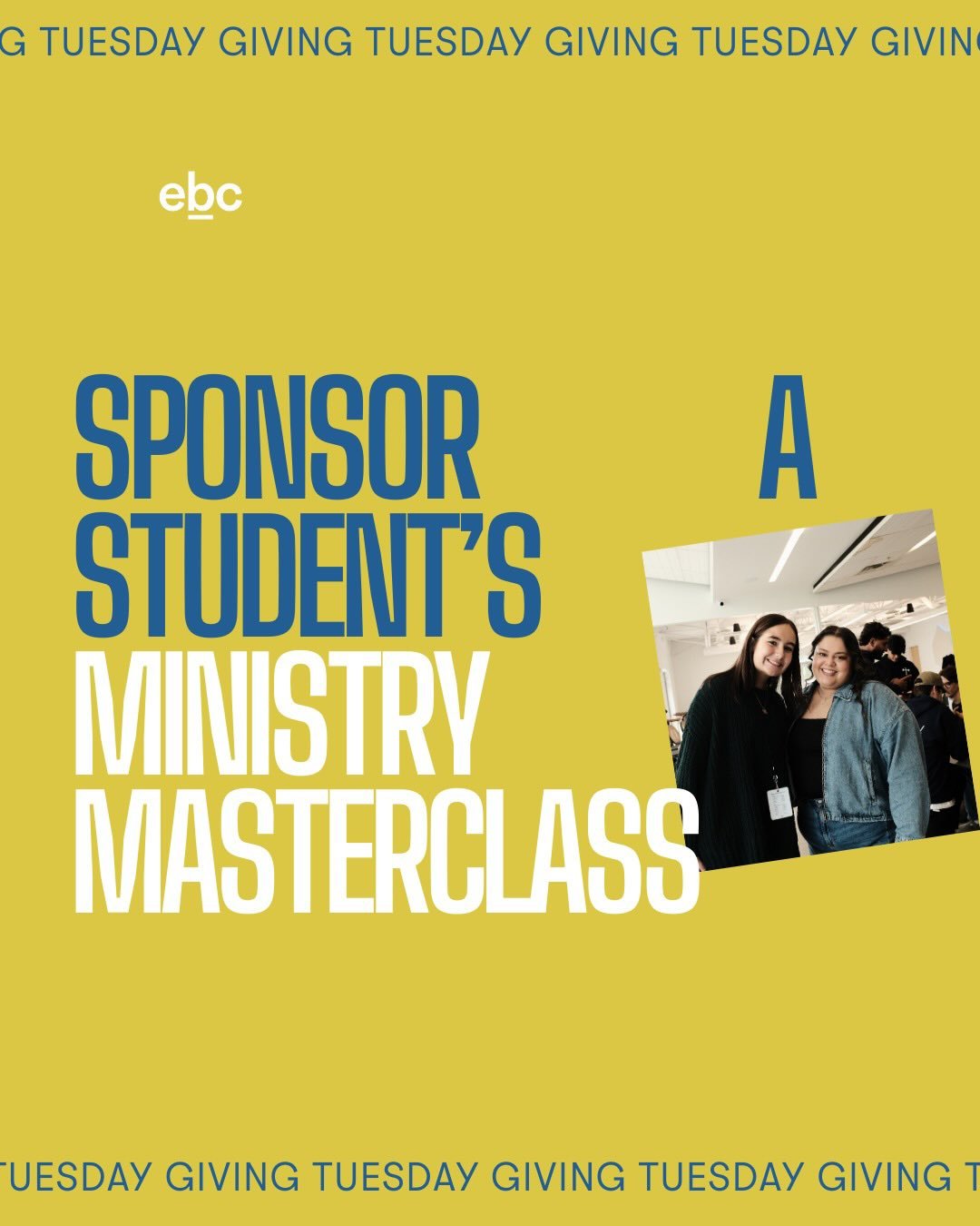 MAKE A DIFFERENCE! GIVING TUESDAY! ⬇️

Today you have the opportunity to fund a student&rsquo;s enrolment or audit of a Ministry Masterclass this winter. 

We have a growing waitlist of individuals who are ready to learn but unable to afford the cour