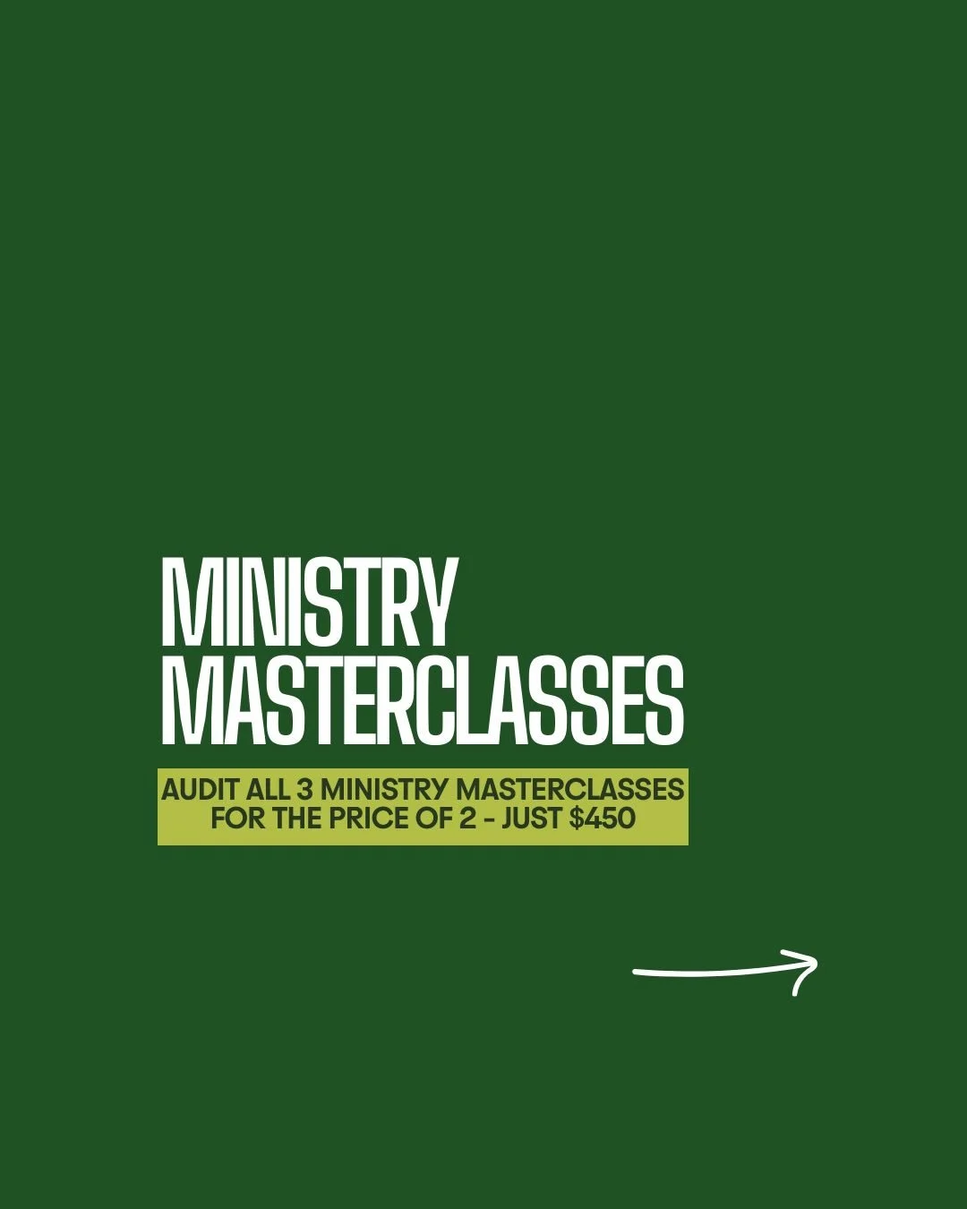 You don&rsquo;t want to miss this 💥💥💥⁠
⁠
Only two weeks left to take advantage of our Ministry Masterclass promo. Whether you&rsquo;re investing in your own ministry or gifting it to someone else&mdash; now&rsquo;s the time.⁠ Offer ends December 3