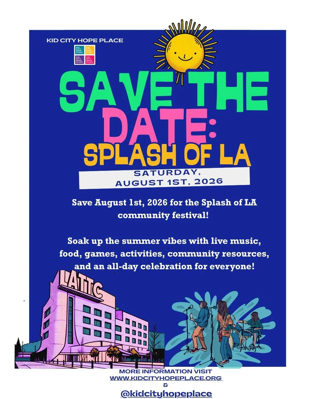📣 SAVE THE DATE!
Splash of LA returns August 1st, 2026 ✨

A community festival celebrating culture, music, food, and connection.
More details coming soon &mdash; stay tuned!

✨✨✨✨✨✨✨✨✨✨✨✨✨✨✨✨✨✨✨✨

📣Are you a high school or college student intereste