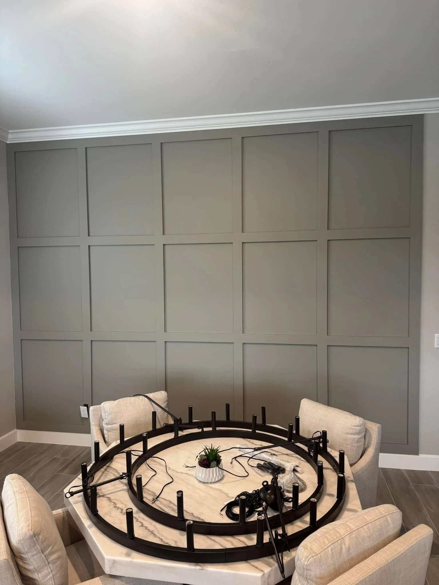 grid accent wall