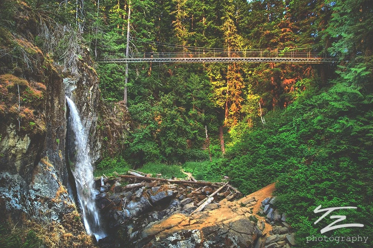 Drift Creek Falls in Oregon.

So it was quite an adventure to get to this spot.  We were in our 35 foot RV converted skoolie, and the roads to the trailhead are single lane switchbacks....steep, and tight enough there was a couple of them I had to do