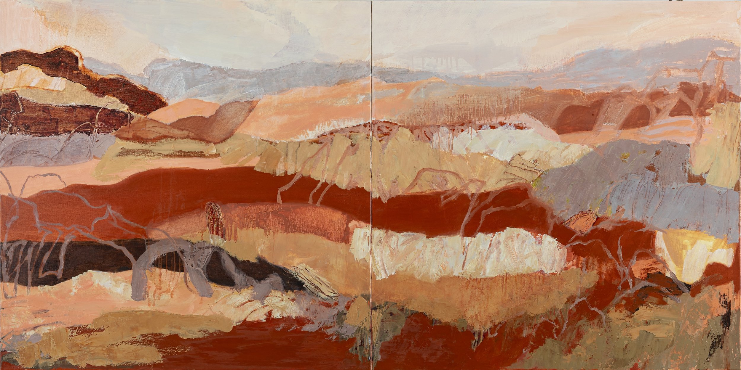 Nature's Tapestry (diptych)
oil on canvas
180cm x 90cm
$5,800
