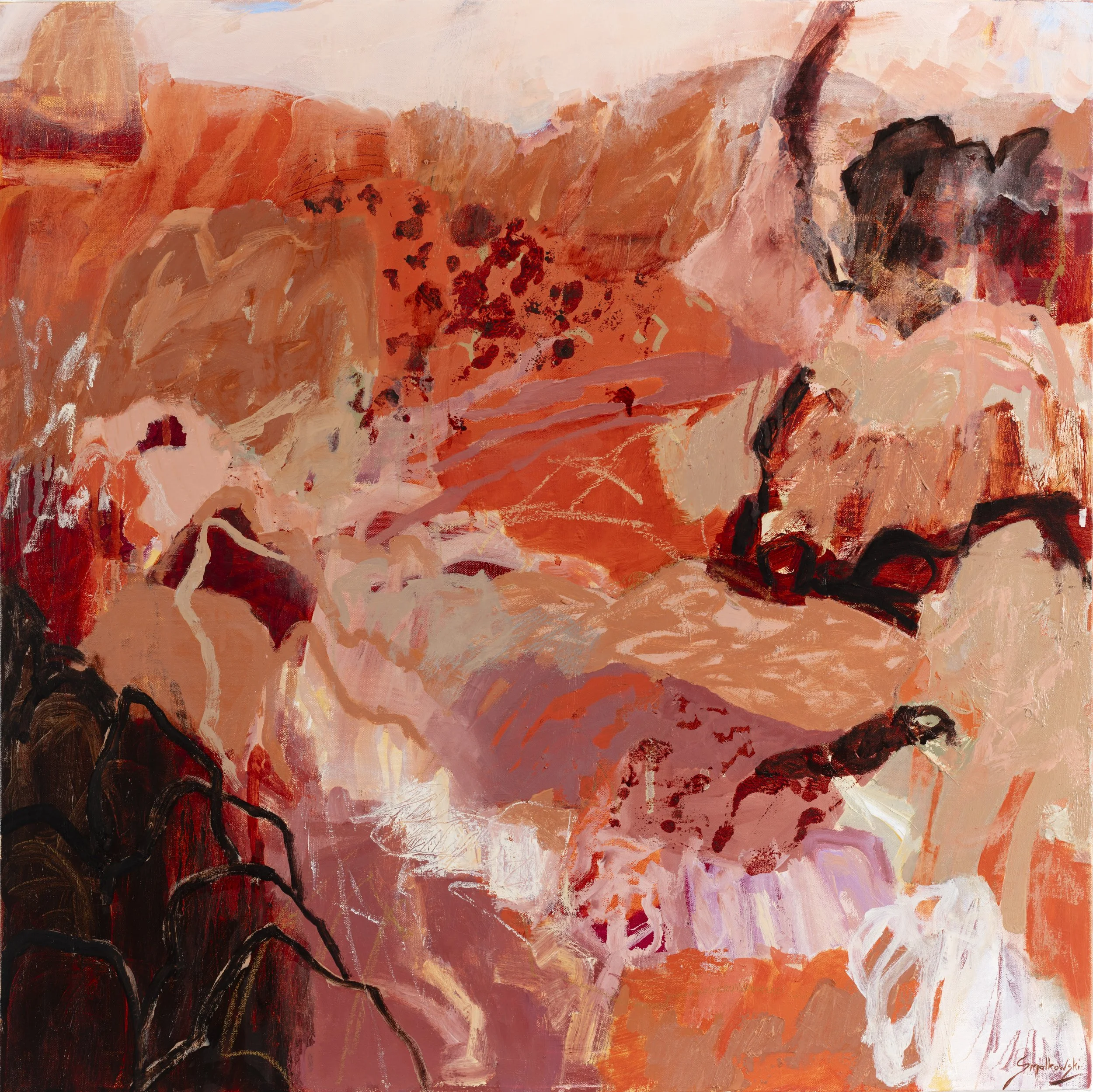 Towering ranges & Desert Heat
oil on canvas
80cm x 80cm
$3,600