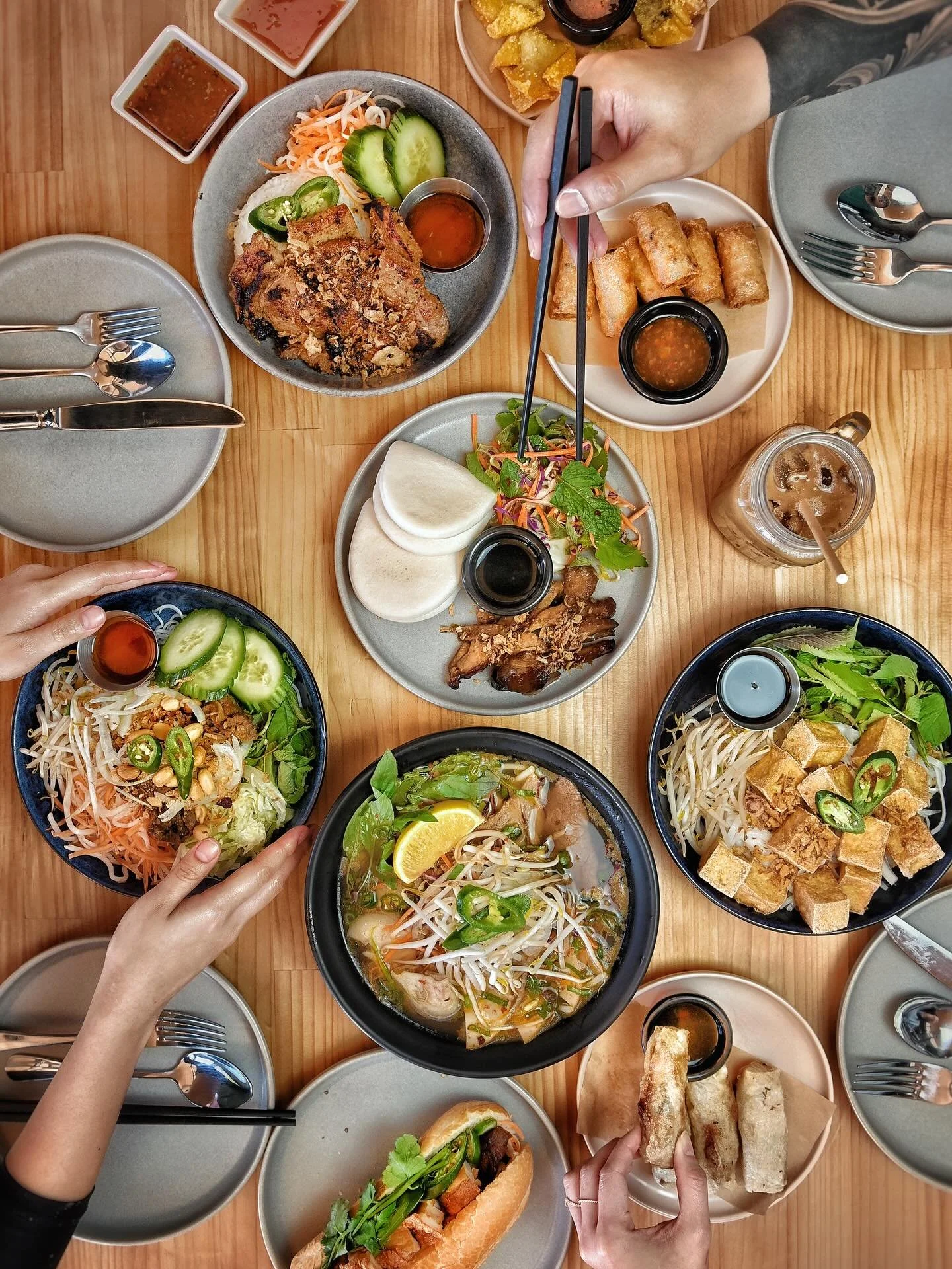 Family feast made Pho Real! 🥢 Gather the whole crew for hearty bowls, crispy bites, and fresh Vietnamese flavors everyone will love. 👨&zwj;👩&zwj;👧&zwj;👦❤️
📍 Dine in this weekend | 12:00 PM &ndash; 8:30 PM
#PhoReal #VietnameseFood #FamilyFeast #