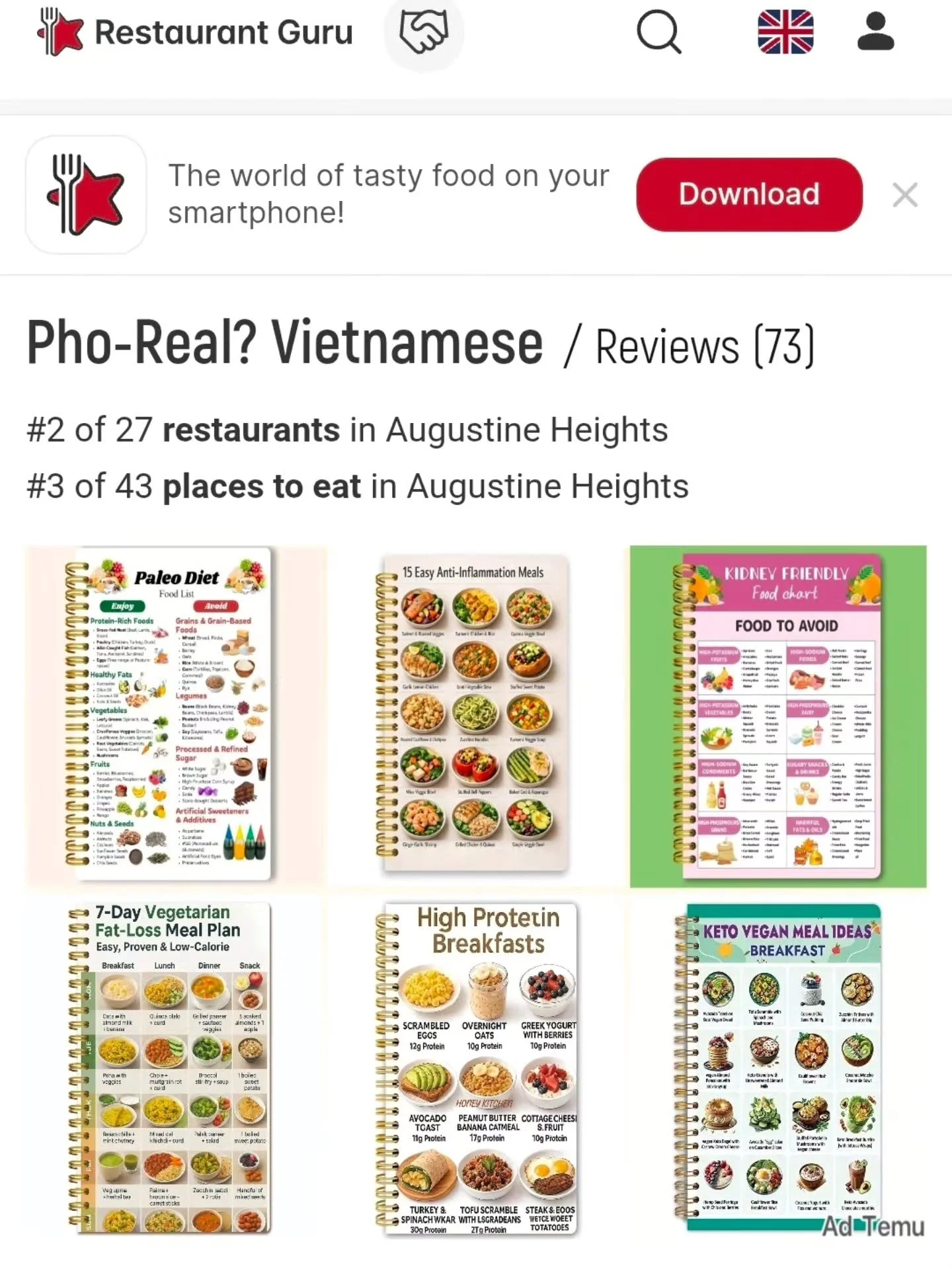 PhoReal Vietnamese is #2 of 27 restaurants in Augustine Heights

And #3 of 43 places to eat in Augustine Heights

We are honored and proud.😊